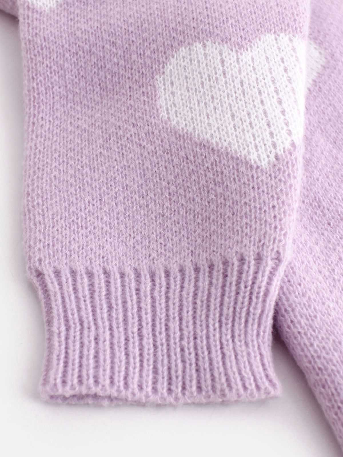 1950er Valentinstag Herz Drucken Stricken Strickjacke - Image 15