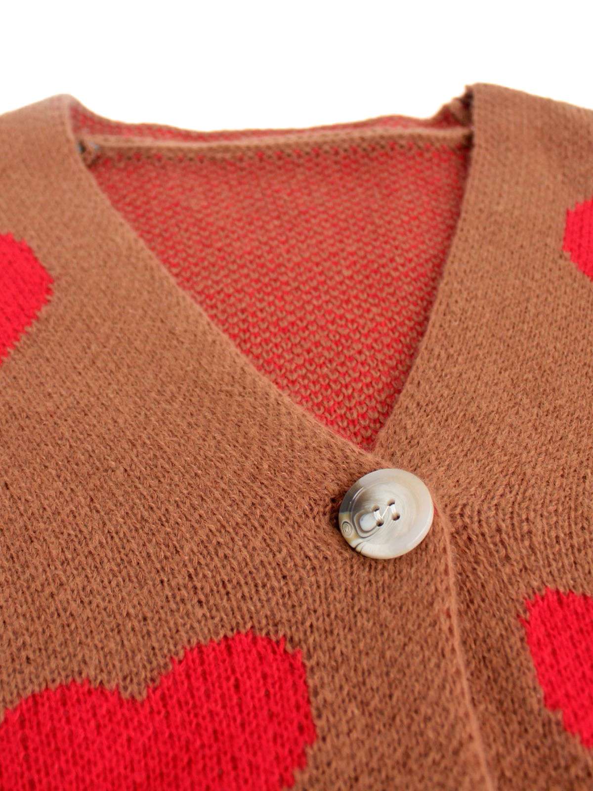 1950er Valentinstag Herz Drucken Stricken Strickjacke - Image 18