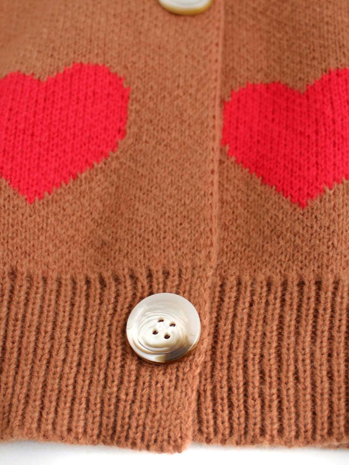 1950er Valentinstag Herz Drucken Stricken Strickjacke - Image 20