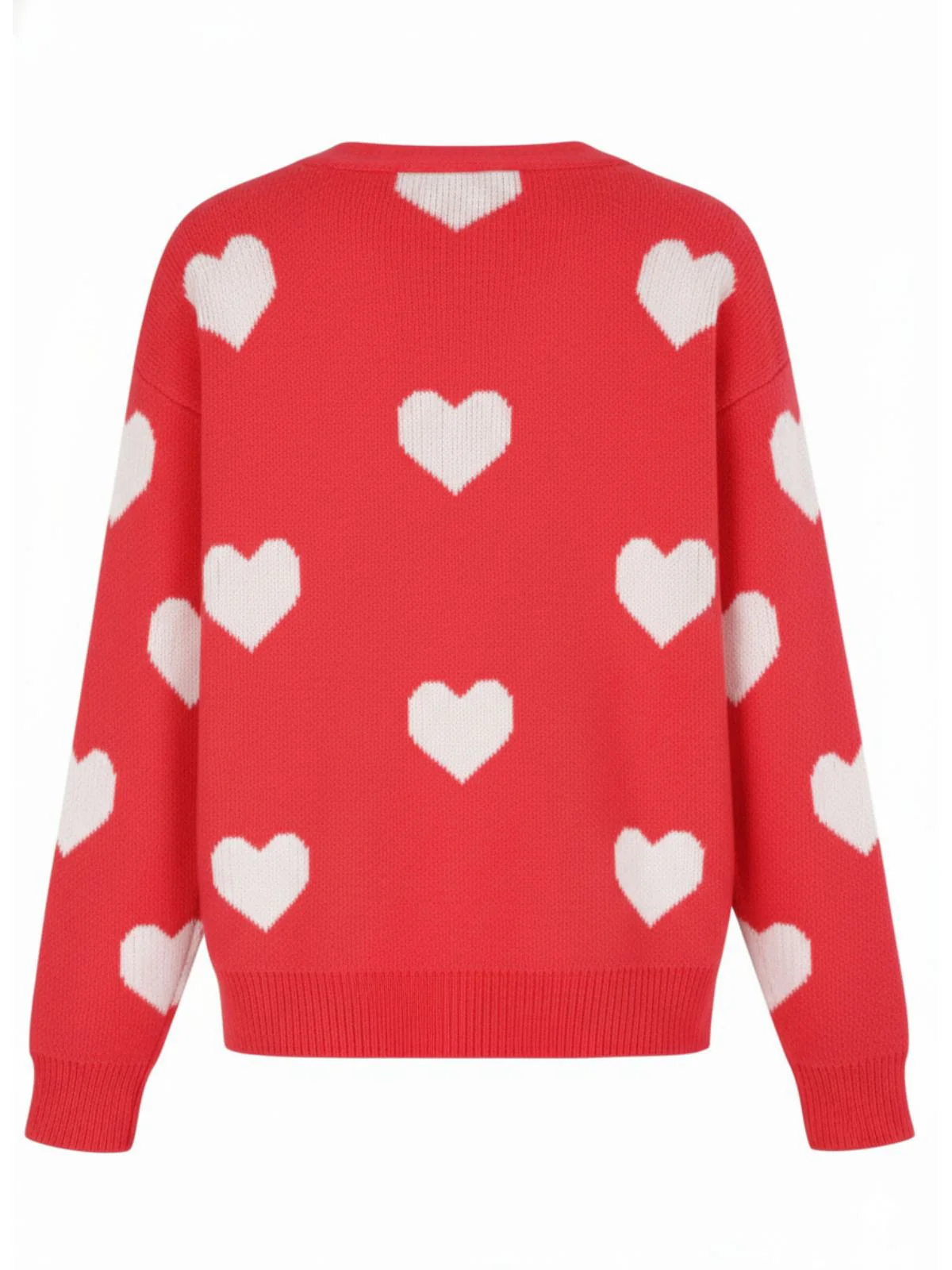 1950er Valentinstag Herz Drucken Stricken Strickjacke - Image 7