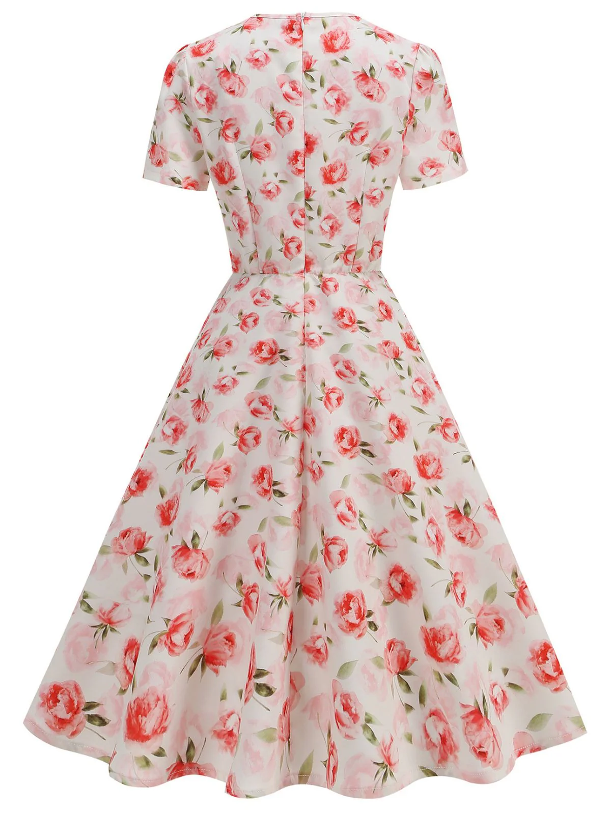 1950er Vintage Blumen Swing Kleid - Image 8