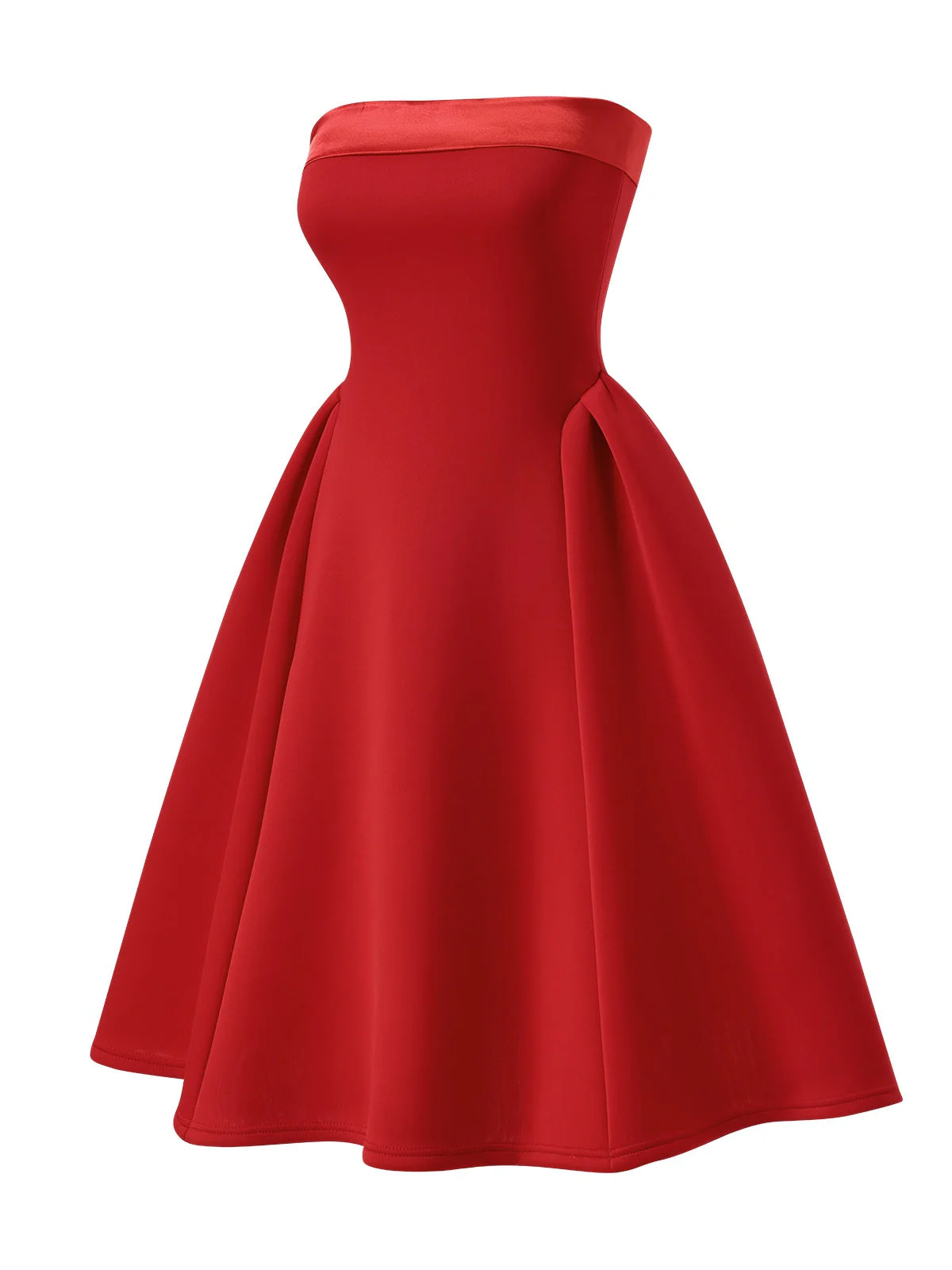 1950er Vintage Farbblock Bandeau Swing Kleid - Image 2