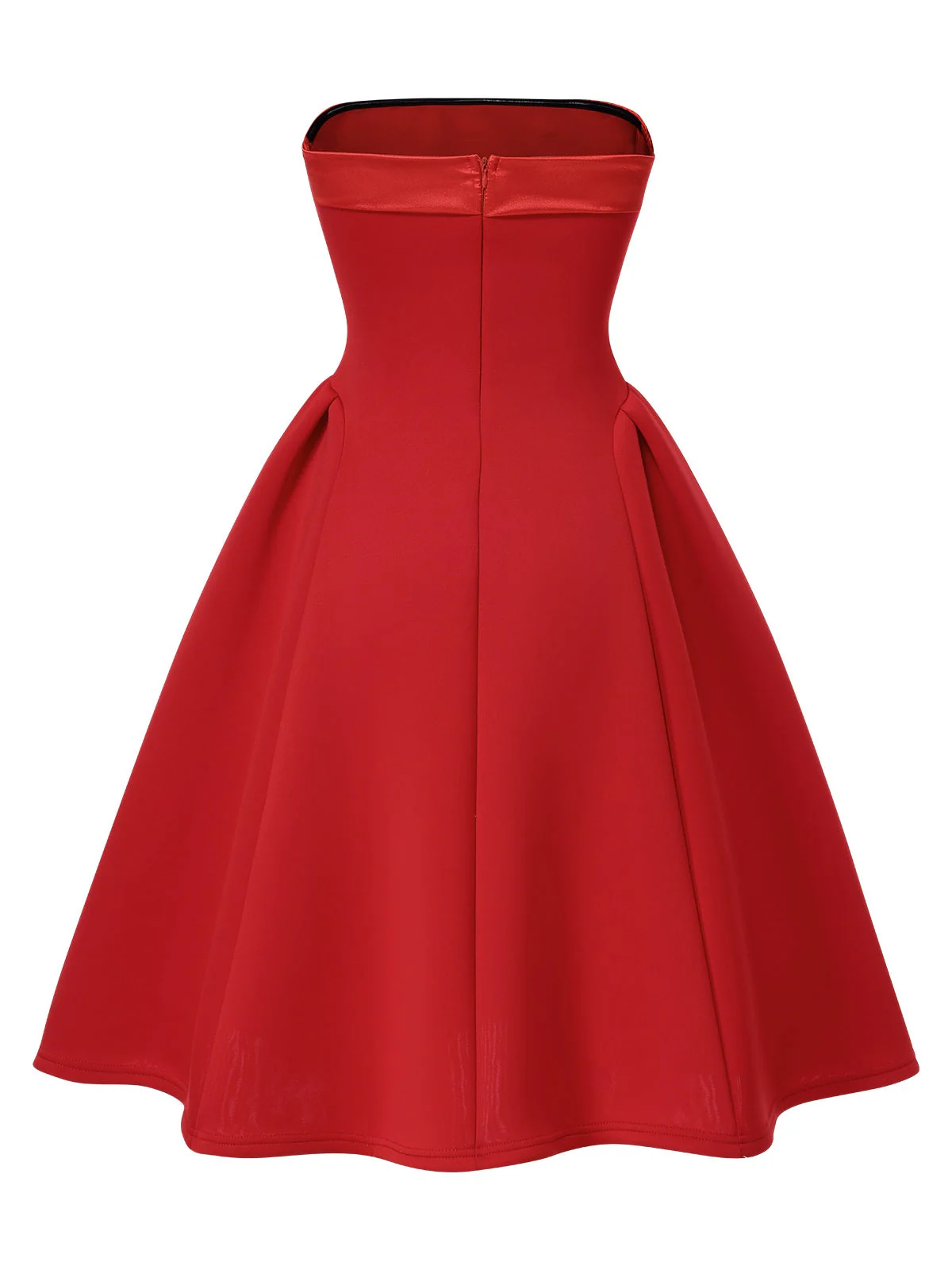 1950er Vintage Farbblock Bandeau Swing Kleid - Image 3