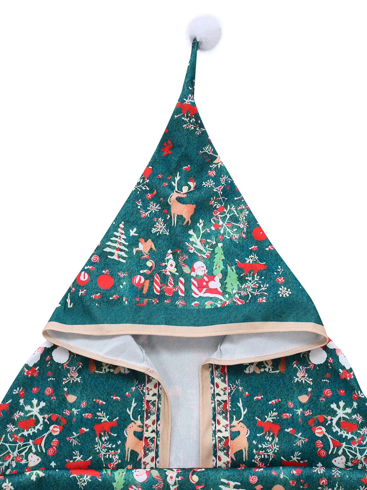 1950er Weihnachten Hooded Cape Mantel - Image 3