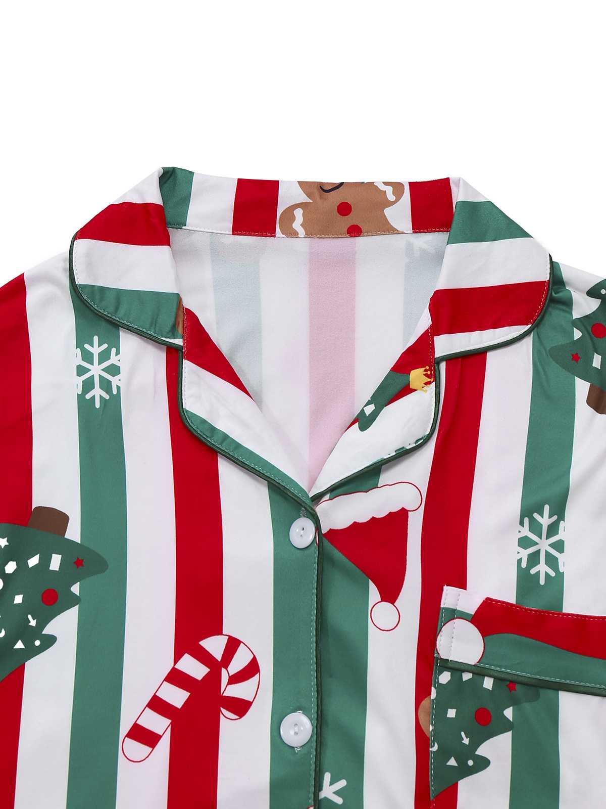 1950er Weihnachten Lebkuchen Zuckerstange Pyjama Set - Image 3