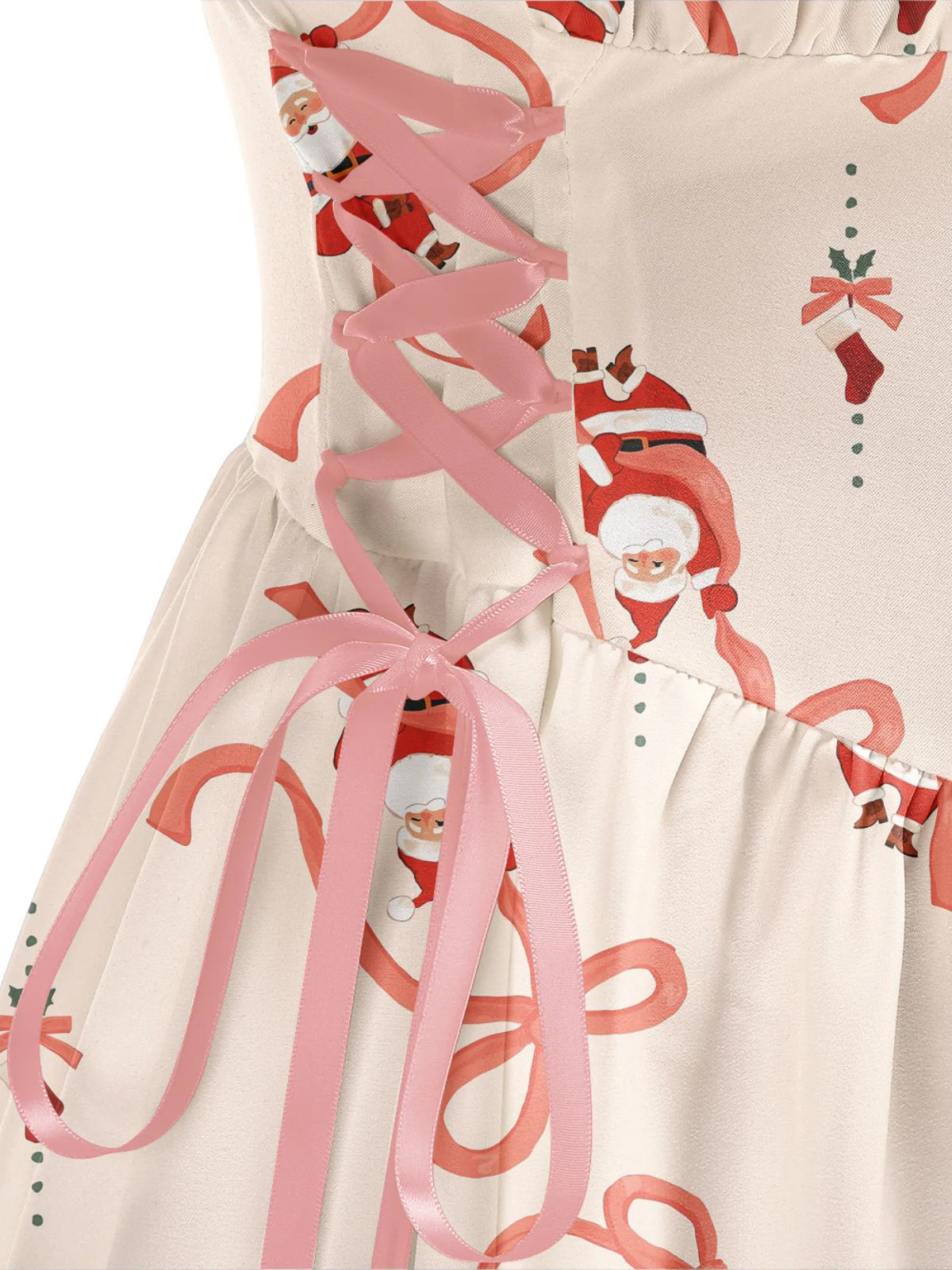 1950er Weihnachten Ornament Schnürung Kleid - Image 4