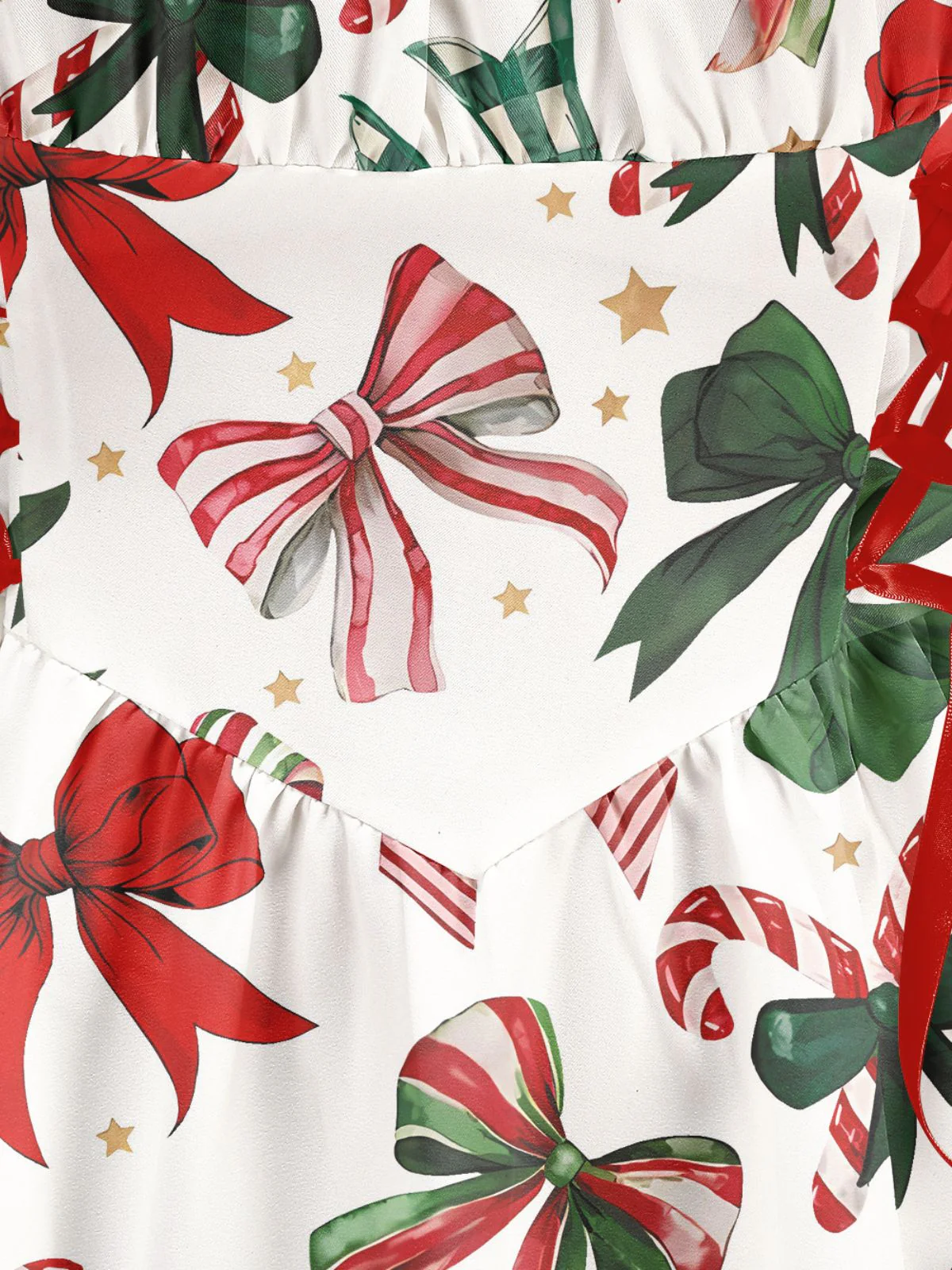 1950er Weihnachten Ornament Schnürung Kleid - Image 7