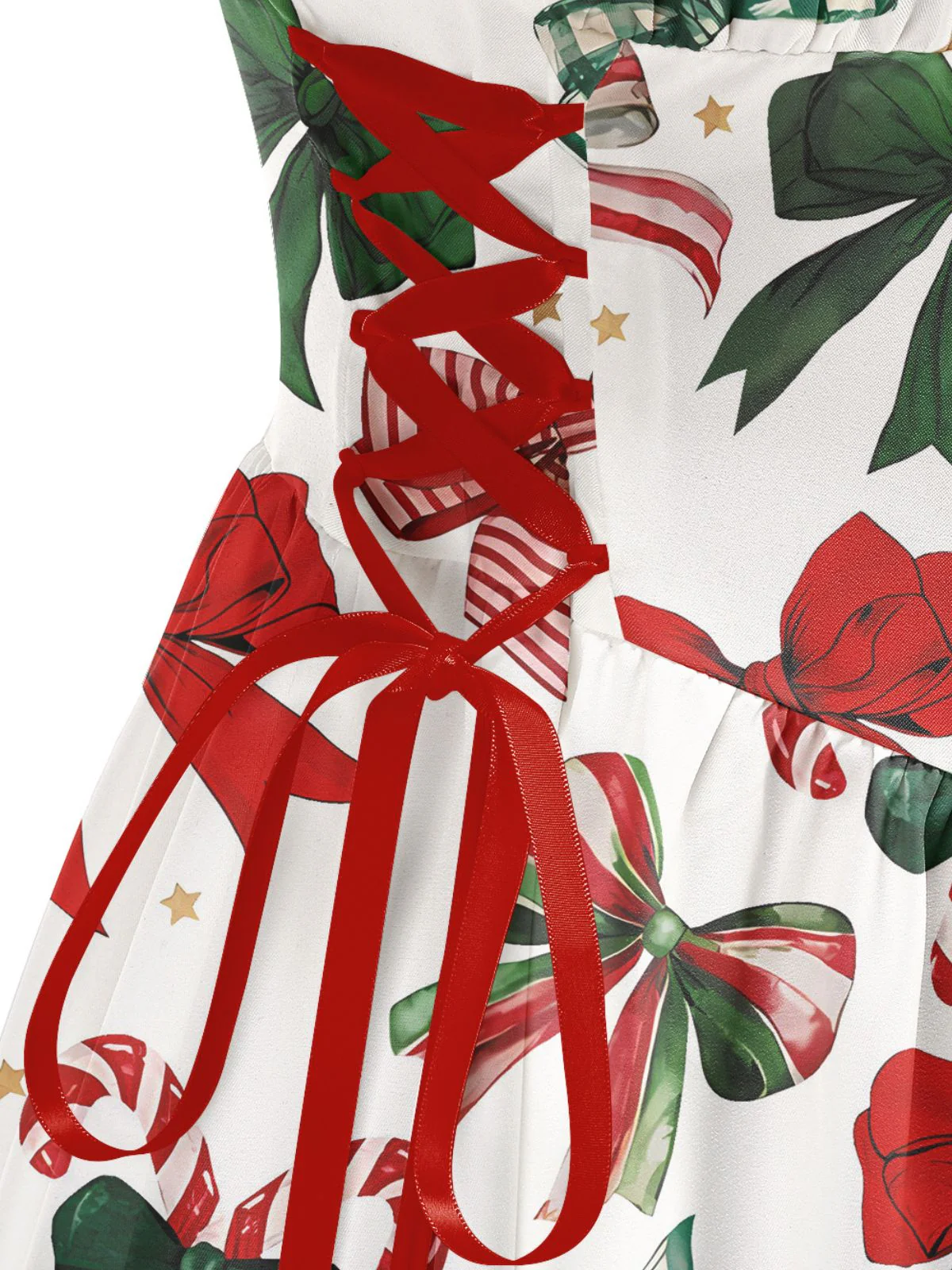 1950er Weihnachten Ornament Schnürung Kleid - Image 8