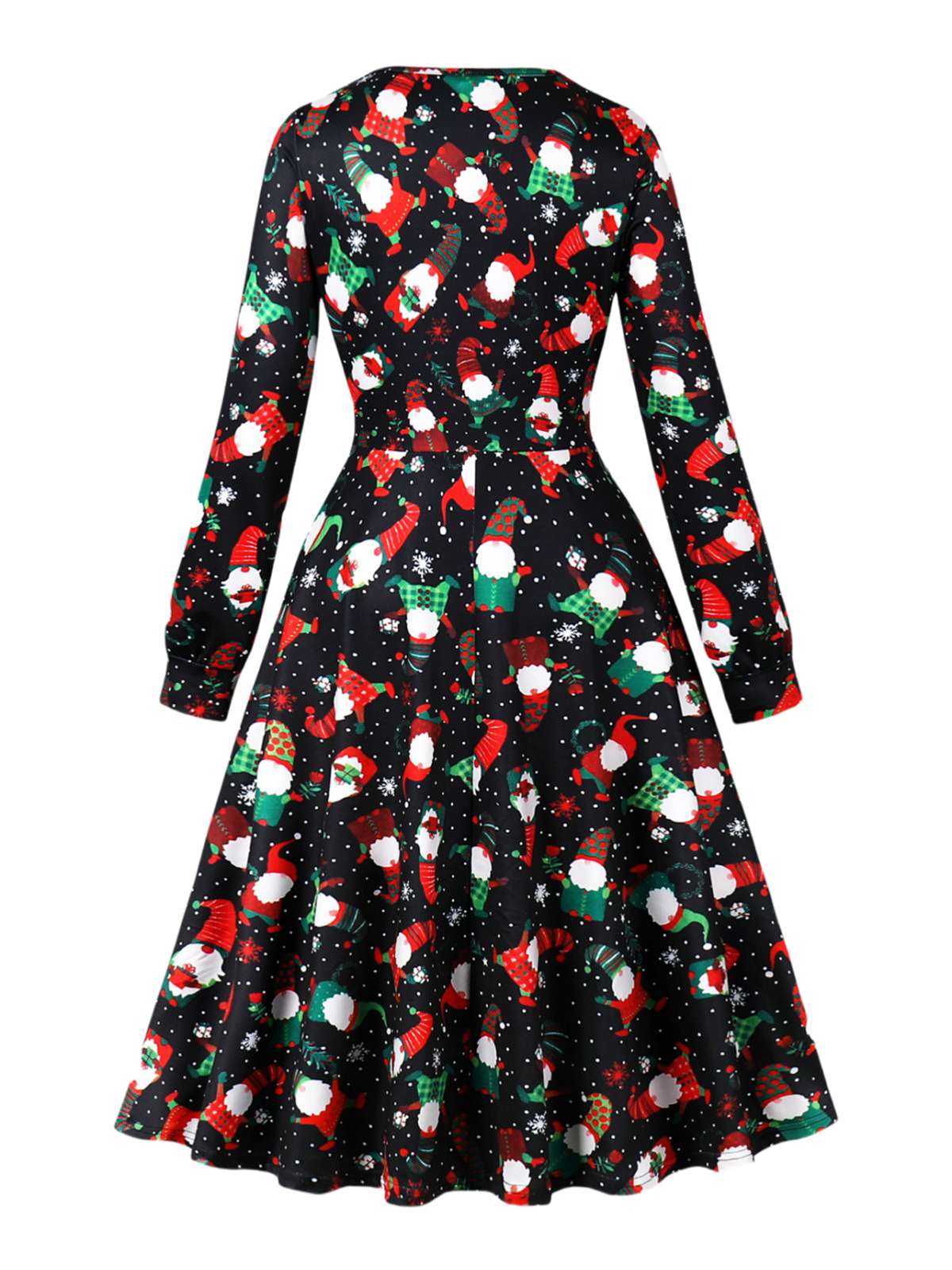 1950er Weihnachten Quadratischer Kragen Kleid - Image 2