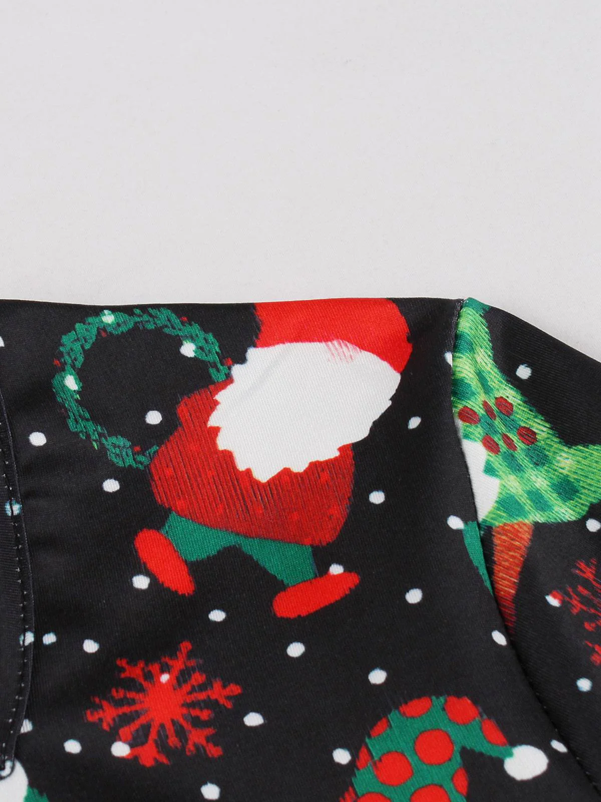 1950er Weihnachten Quadratischer Kragen Kleid - Image 4