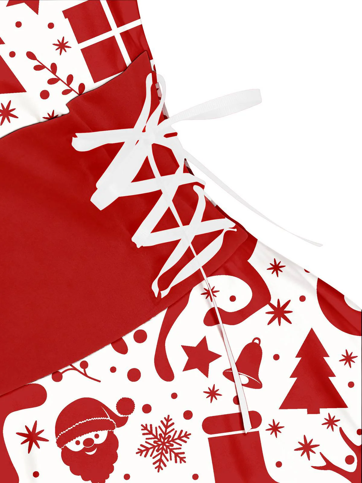 1950er Weihnachten Tartan Pelzbesatz High-Low Saum Kleid - Image 13