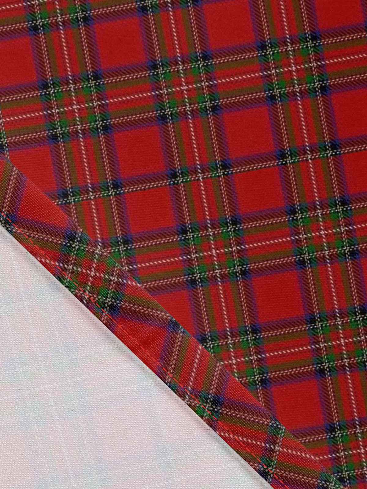 1950er Weihnachten Tartan Pelzbesatz High-Low Saum Kleid - Image 5