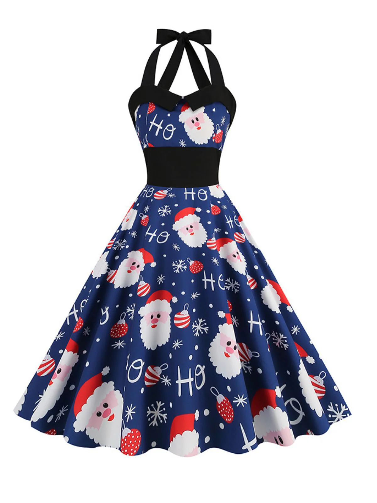 1950er Weihnachten Weihnachtsmann Spitze-Up Halter Kleid - Image 3