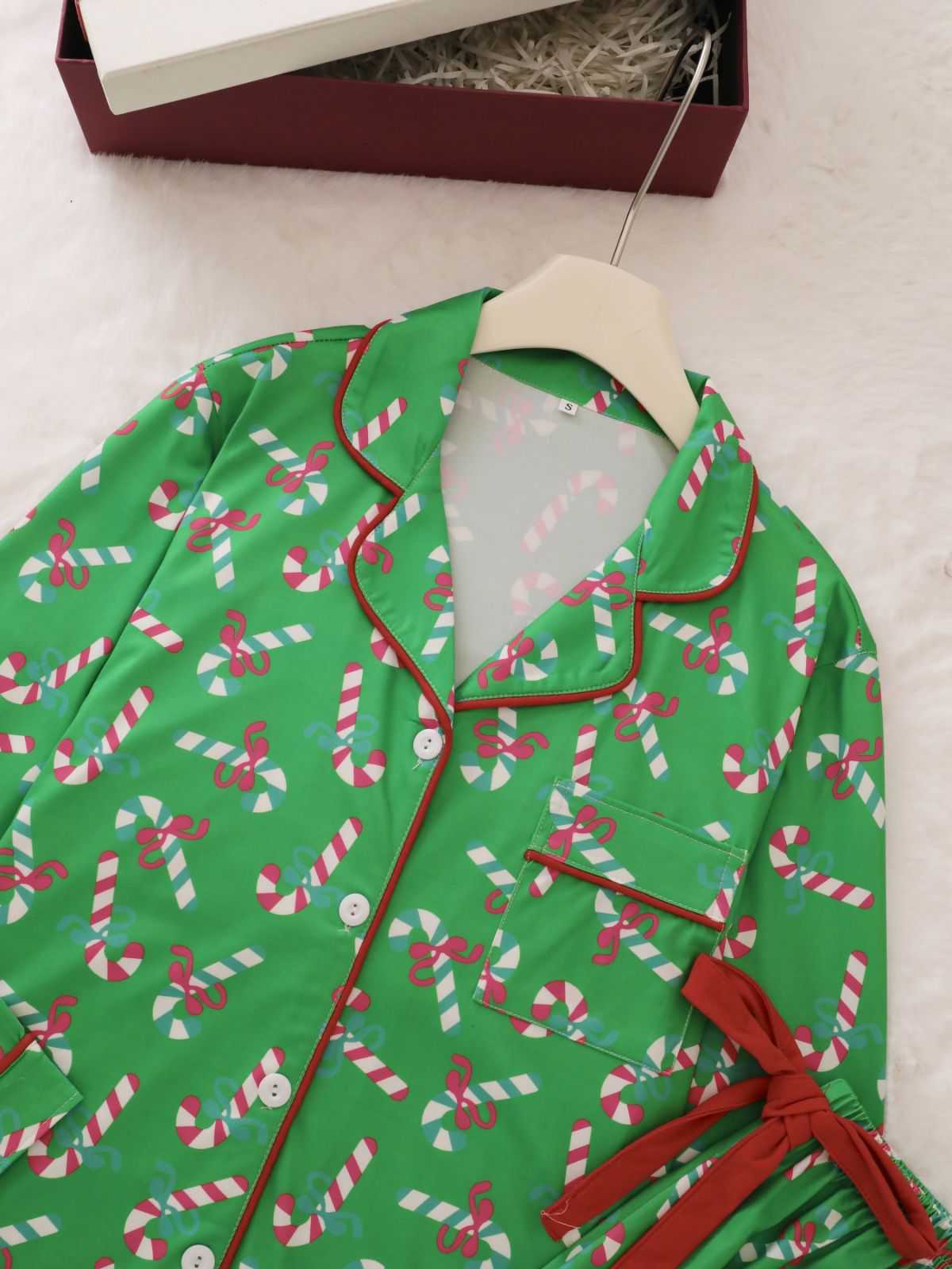 1950er Weihnachten Zuckerstange Pyjama-Set - Image 12