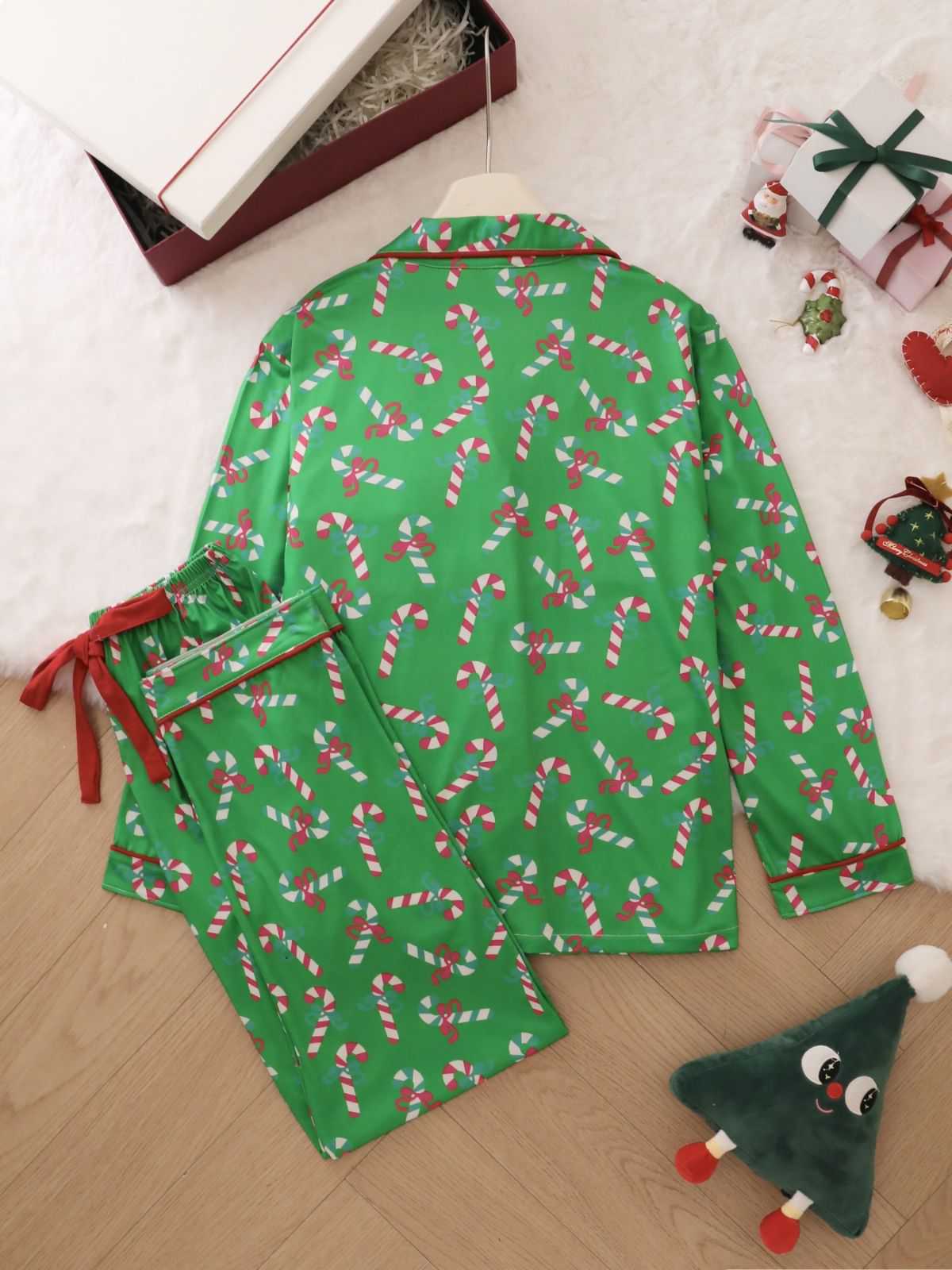 1950er Weihnachten Zuckerstange Pyjama-Set - Image 9