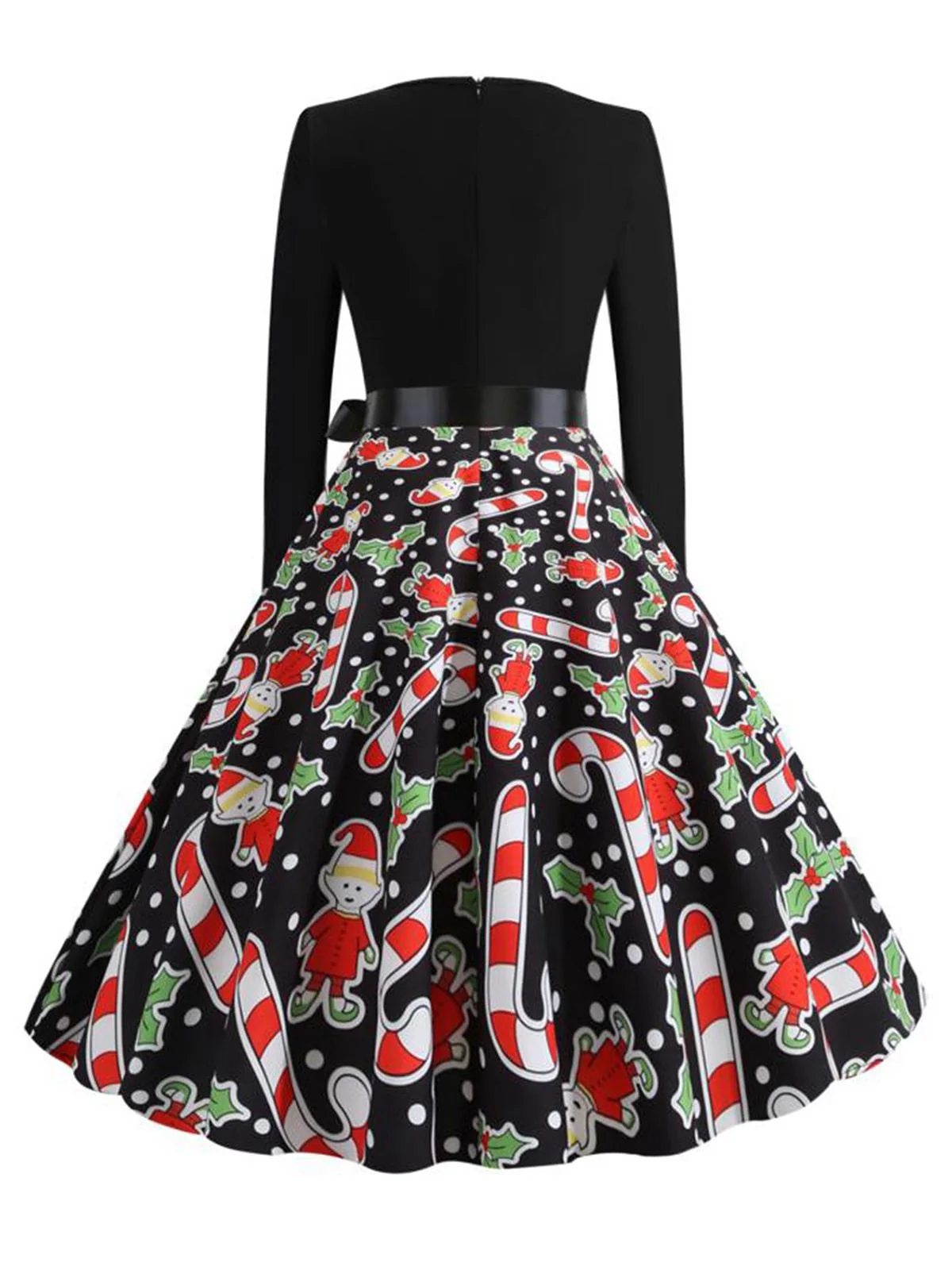 1950er Weihnachten Zuckerstangen Swing Kleid - Image 3