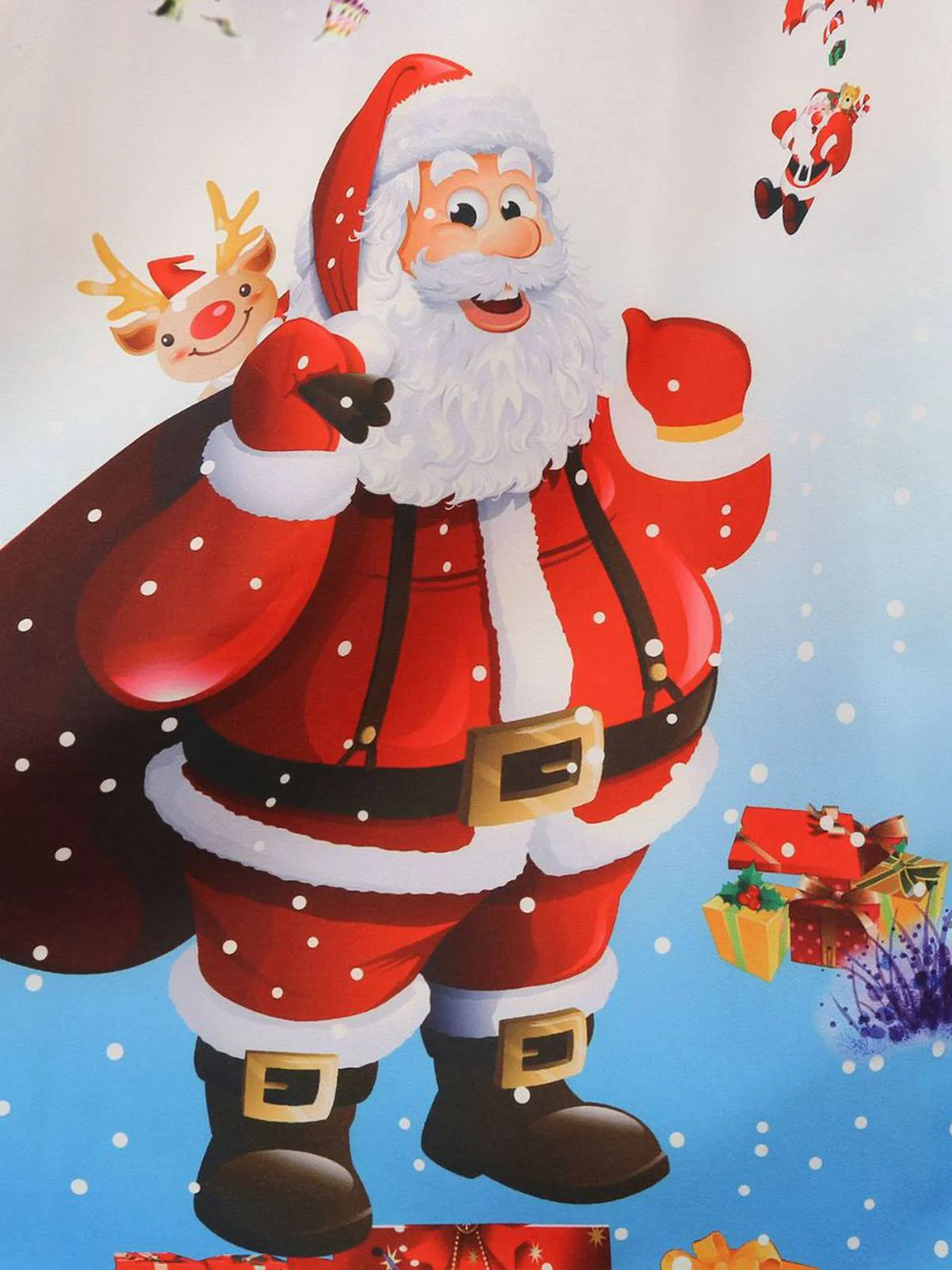 1950er Weihnachtsmann Schneeflocke U-Kragen Swing Kleid - Image 11