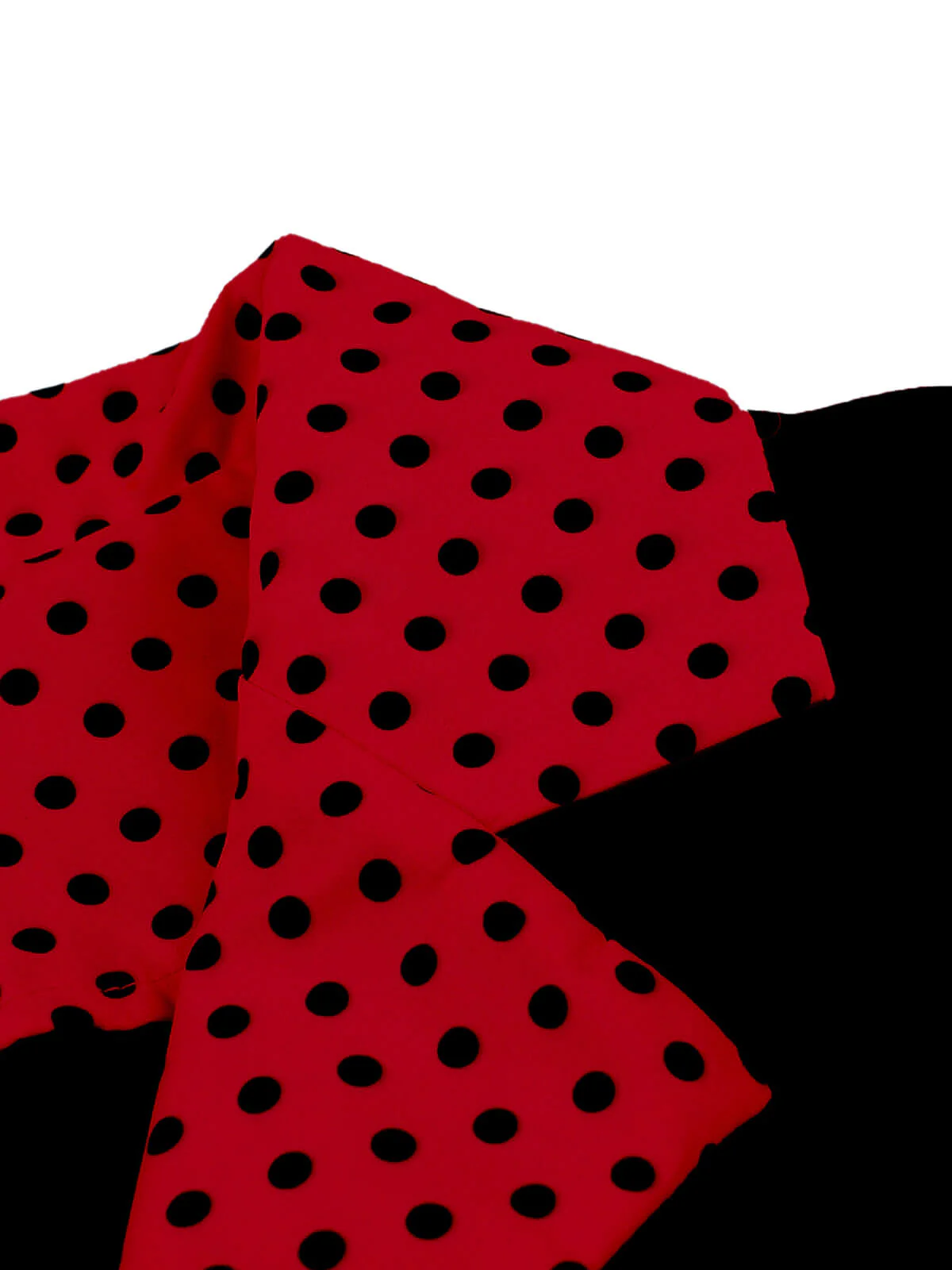 1950er Farbblock Polka Dots Revers Kleid - Image 5