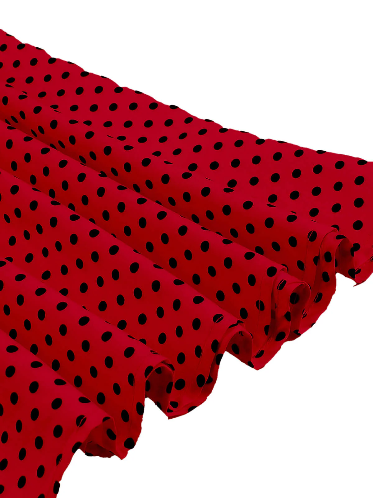 1950er Farbblock Polka Dots Revers Kleid - Image 7