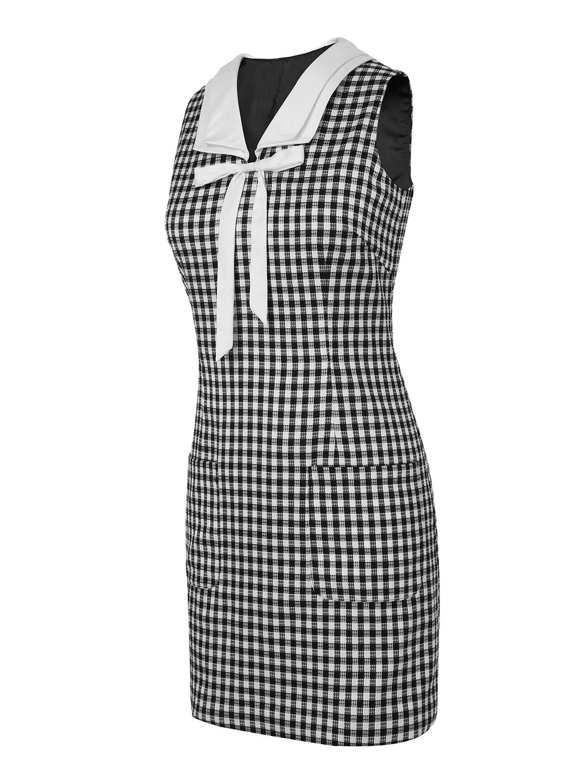 1960er Acetat Gingham Kariertes Etuikleid - Image 3
