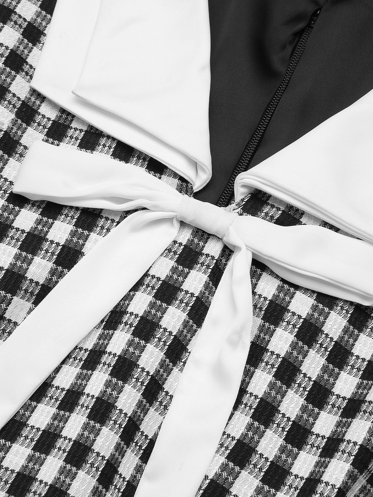 1960er Acetat Gingham Kariertes Etuikleid - Image 6