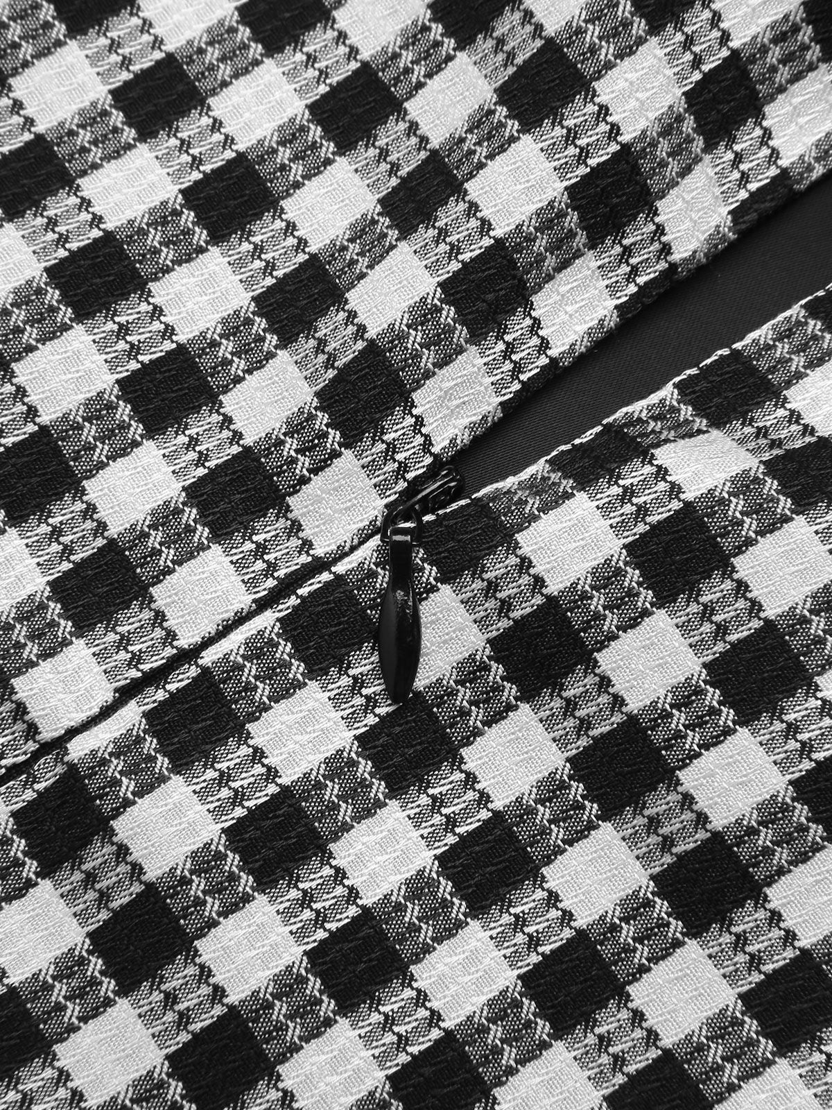 1960er Acetat Gingham Kariertes Etuikleid - Image 7