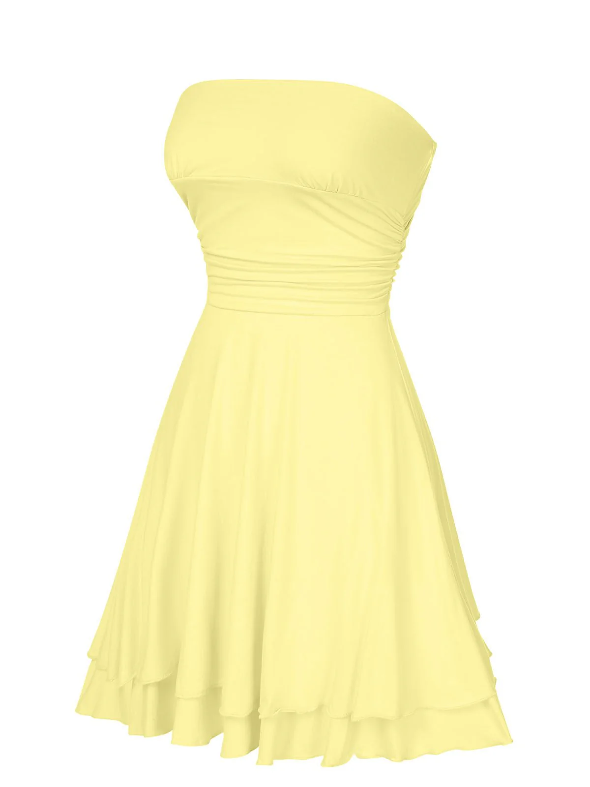 1960er Bandeau Solide Figurbetont Kleid - Image 13