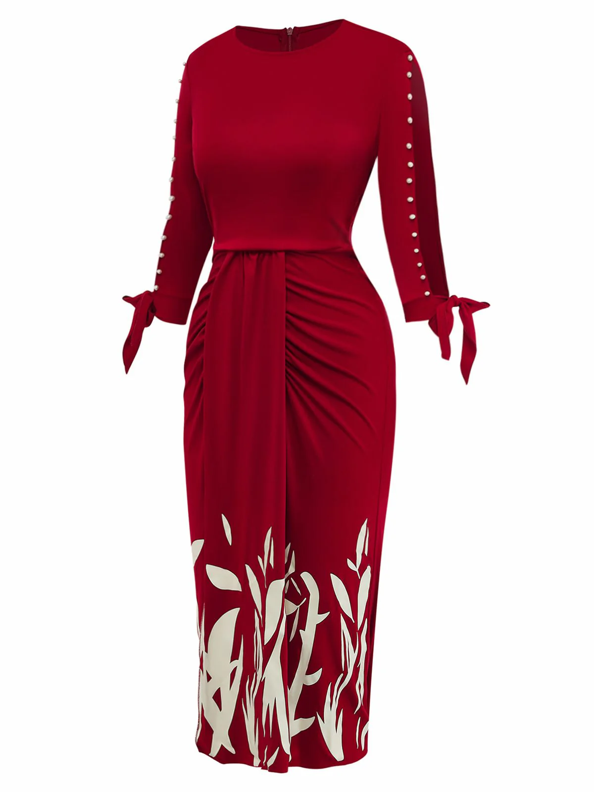 1960er Blumen Cut-Out Patchwork Binde Kleid - Image 3