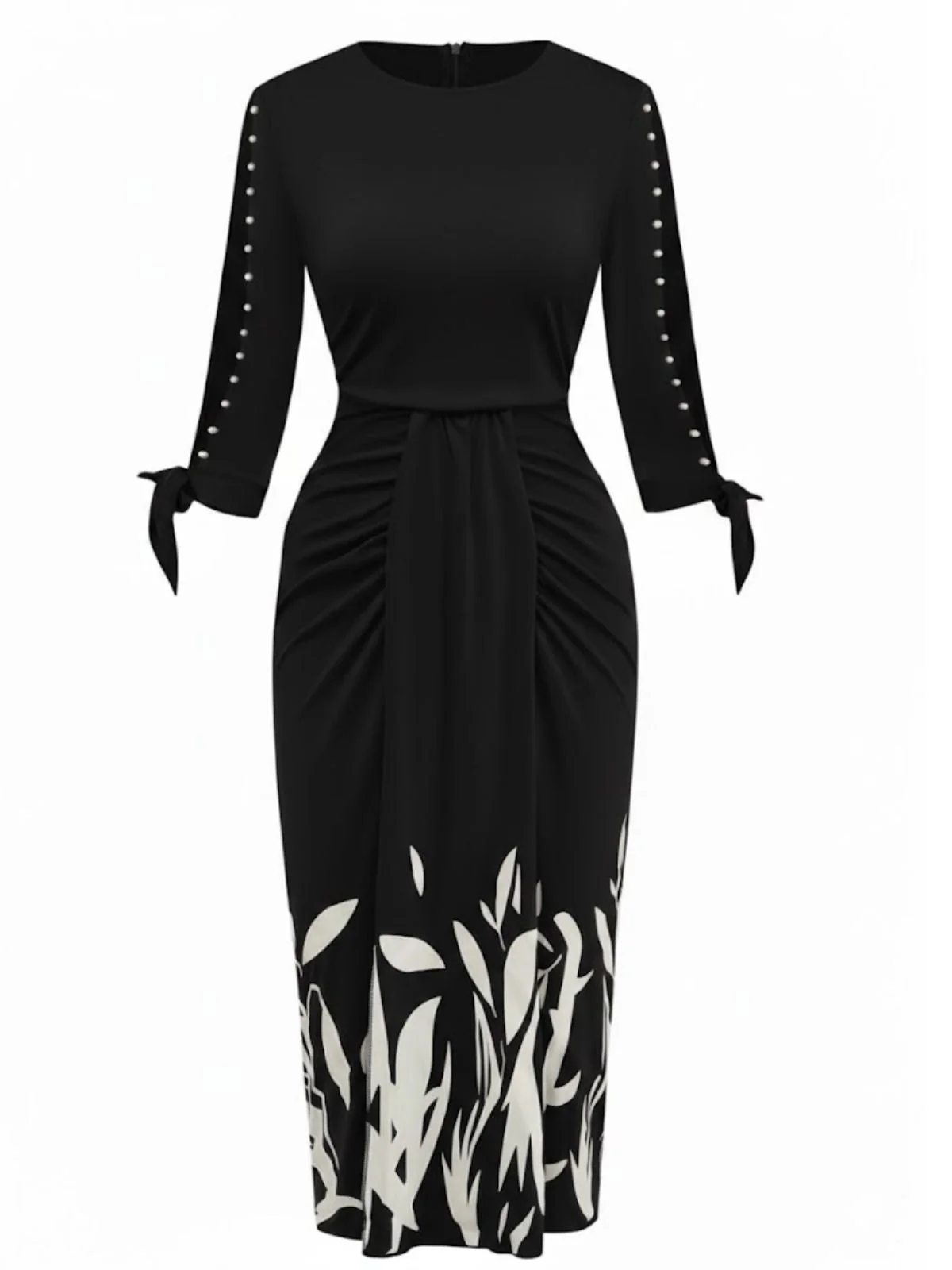 1960er Blumen Cut-Out Patchwork Binde Kleid - Image 8