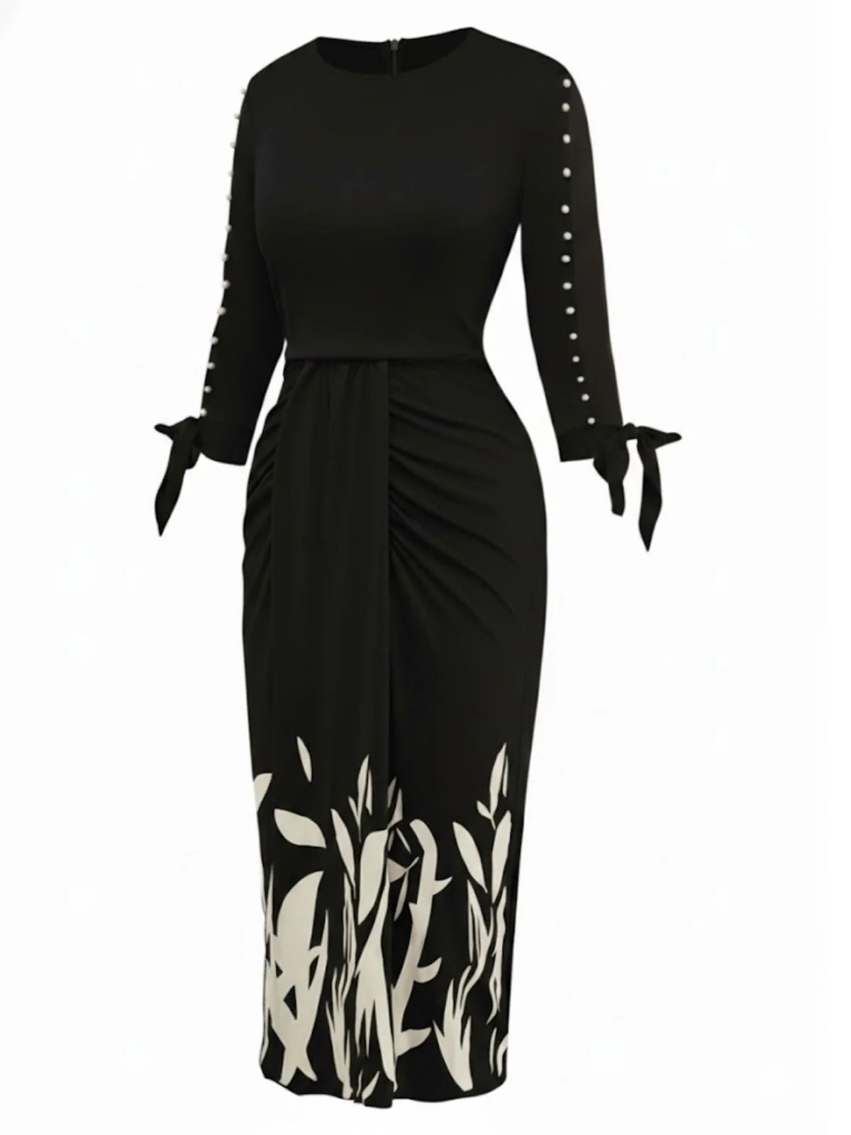 1960er Blumen Cut-Out Patchwork Binde Kleid - Image 9