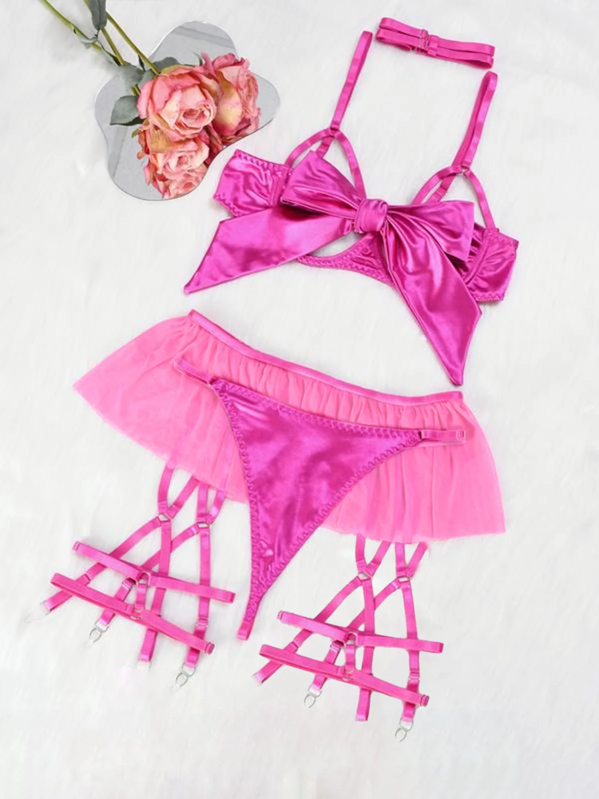 1960er Bogen Netz Patchwork  Pyjama Set - Image 6