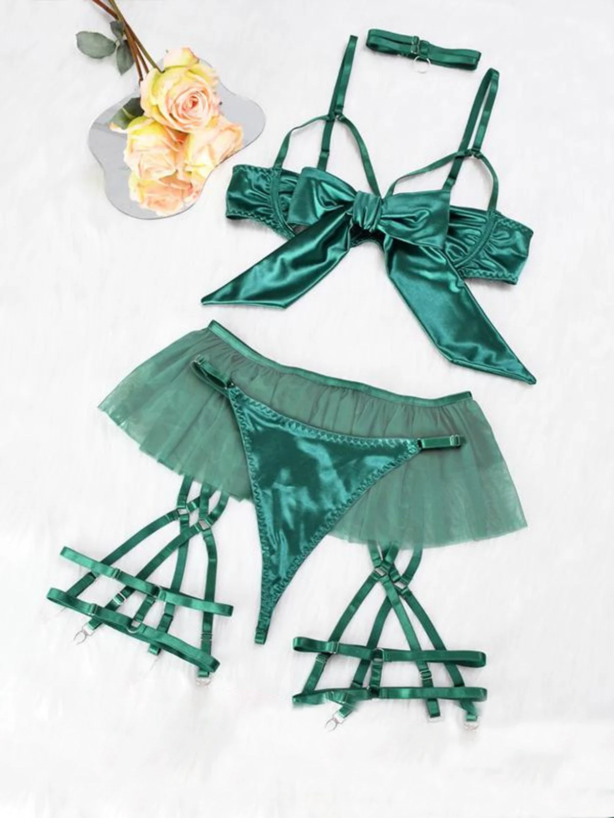1960er Bogen Netz Patchwork  Pyjama Set - Image 7