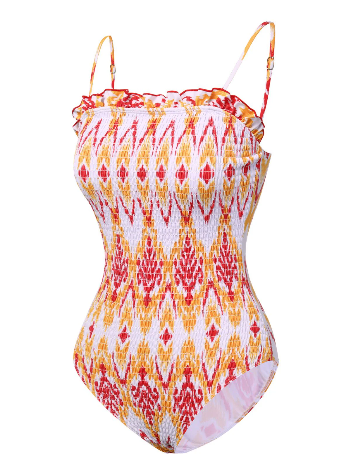 1960er Chevron Smocking Trägern Bandeau Badeanzug - Image 2