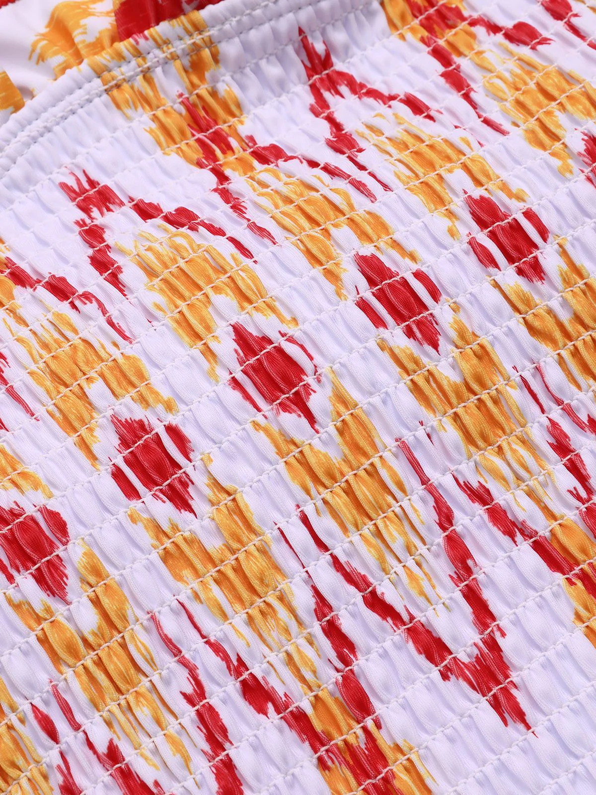 1960er Chevron Smocking Trägern Bandeau Badeanzug - Image 4