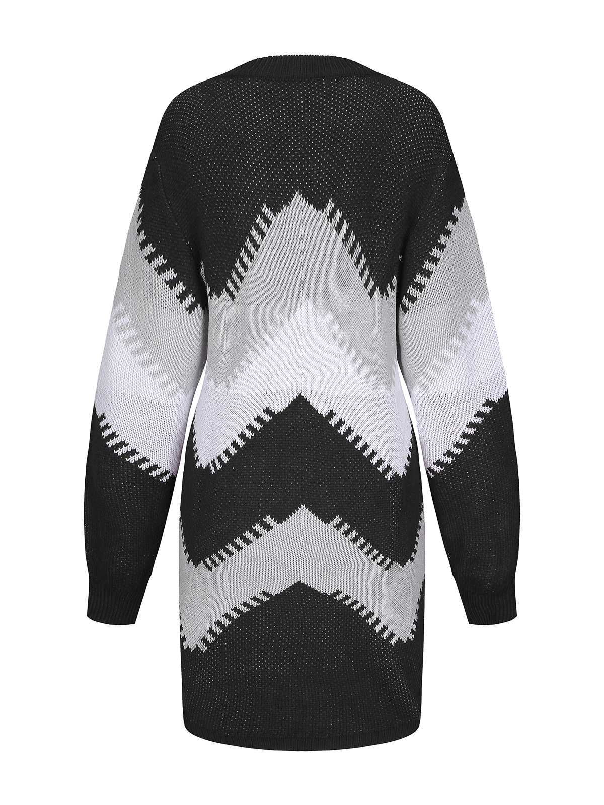 1960er Farbblock Stricken Pullover Kleid - Image 13