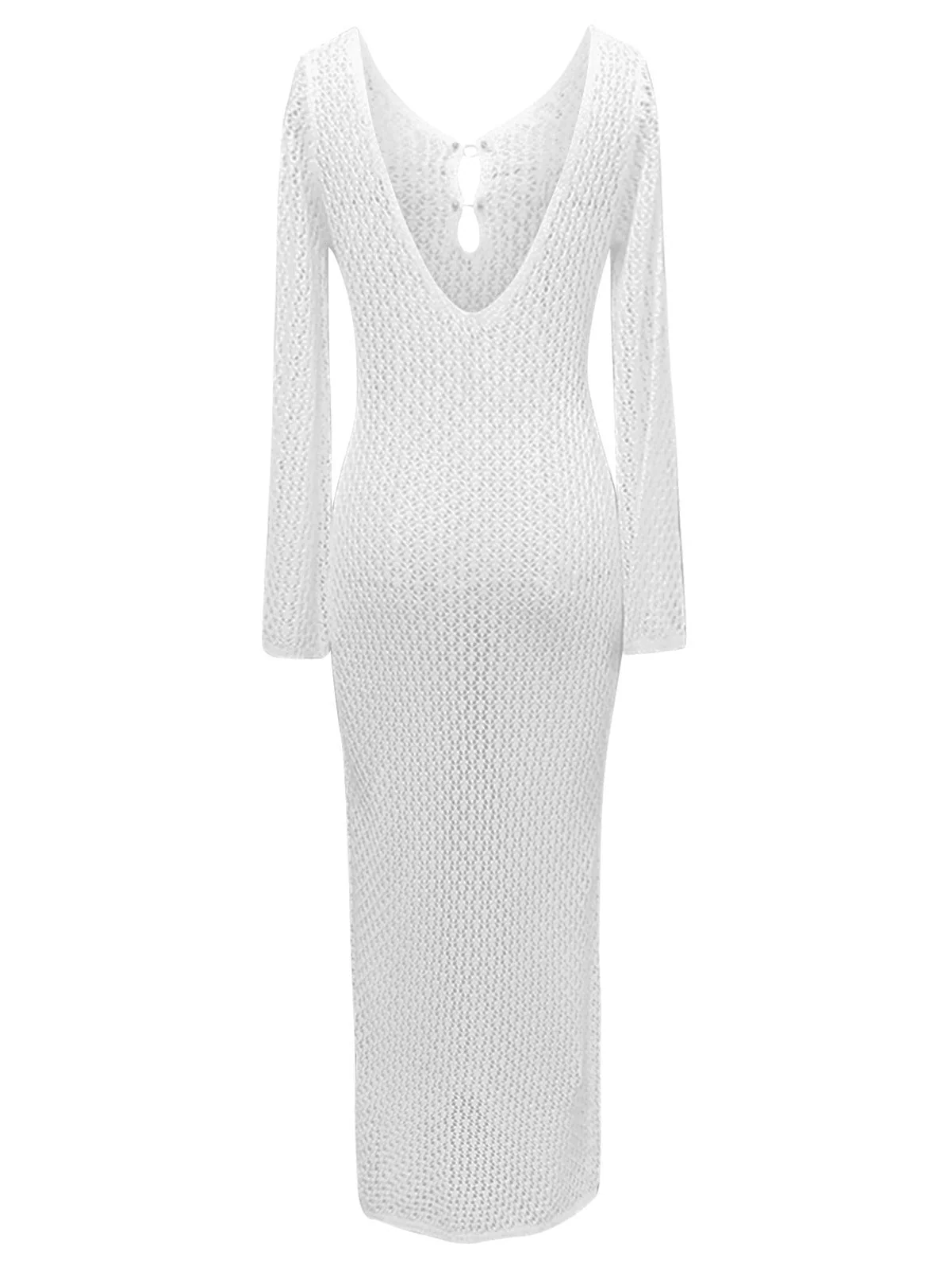 1960er Hohl Strick Maxi Kleid Cover-Up - Image 4