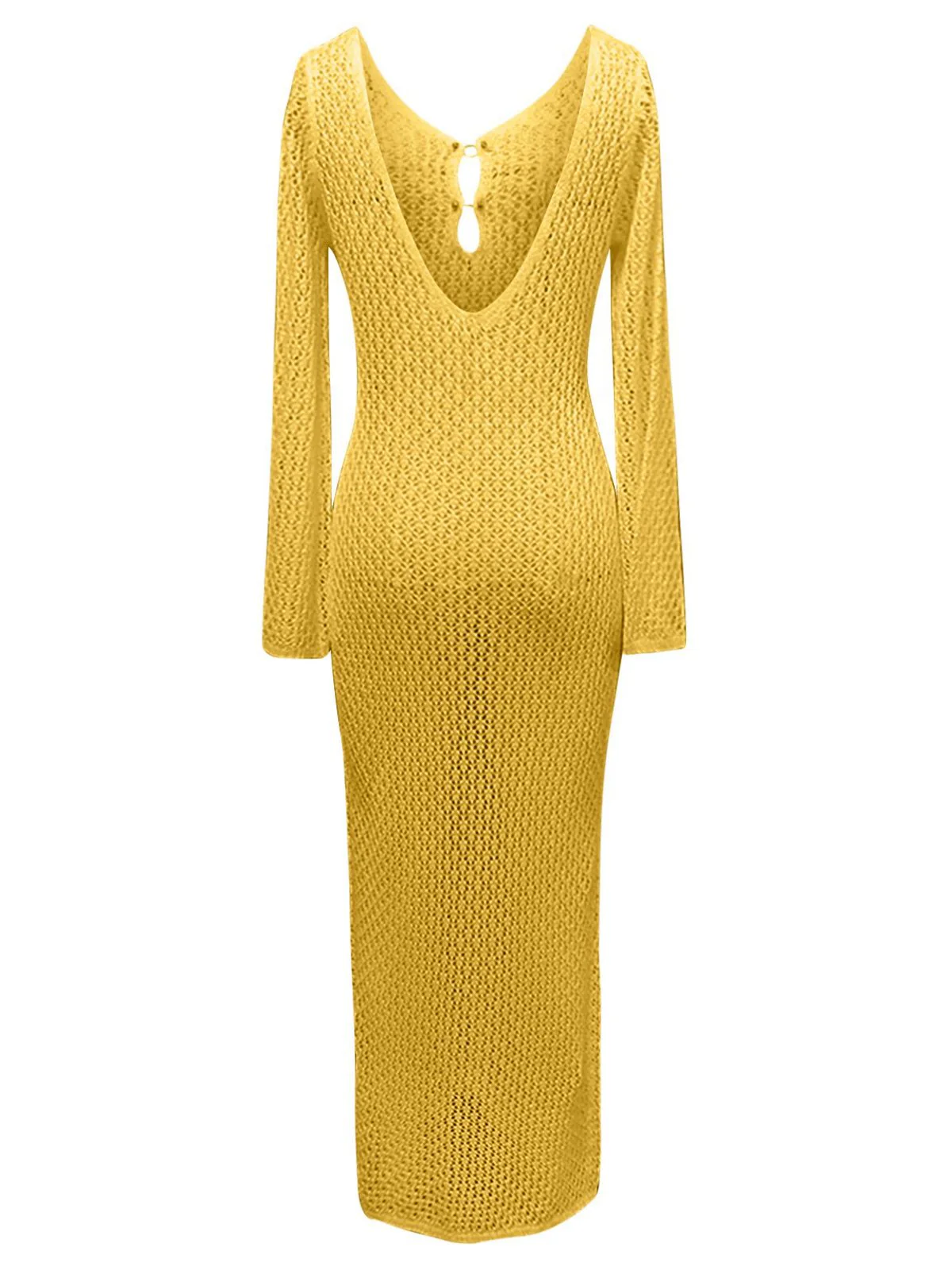 1960er Hohl Strick Maxi Kleid Cover-Up - Image 8