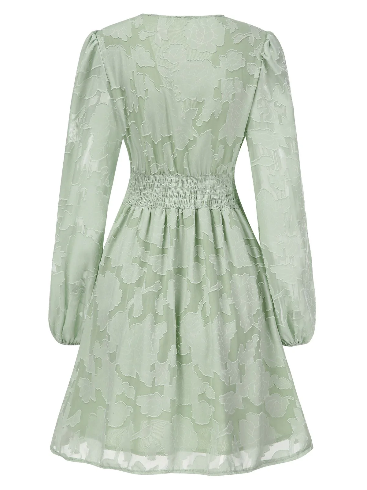 1960er Jaquard Blumen Tief V-Ausschnitt Skater Kleid - Image 3