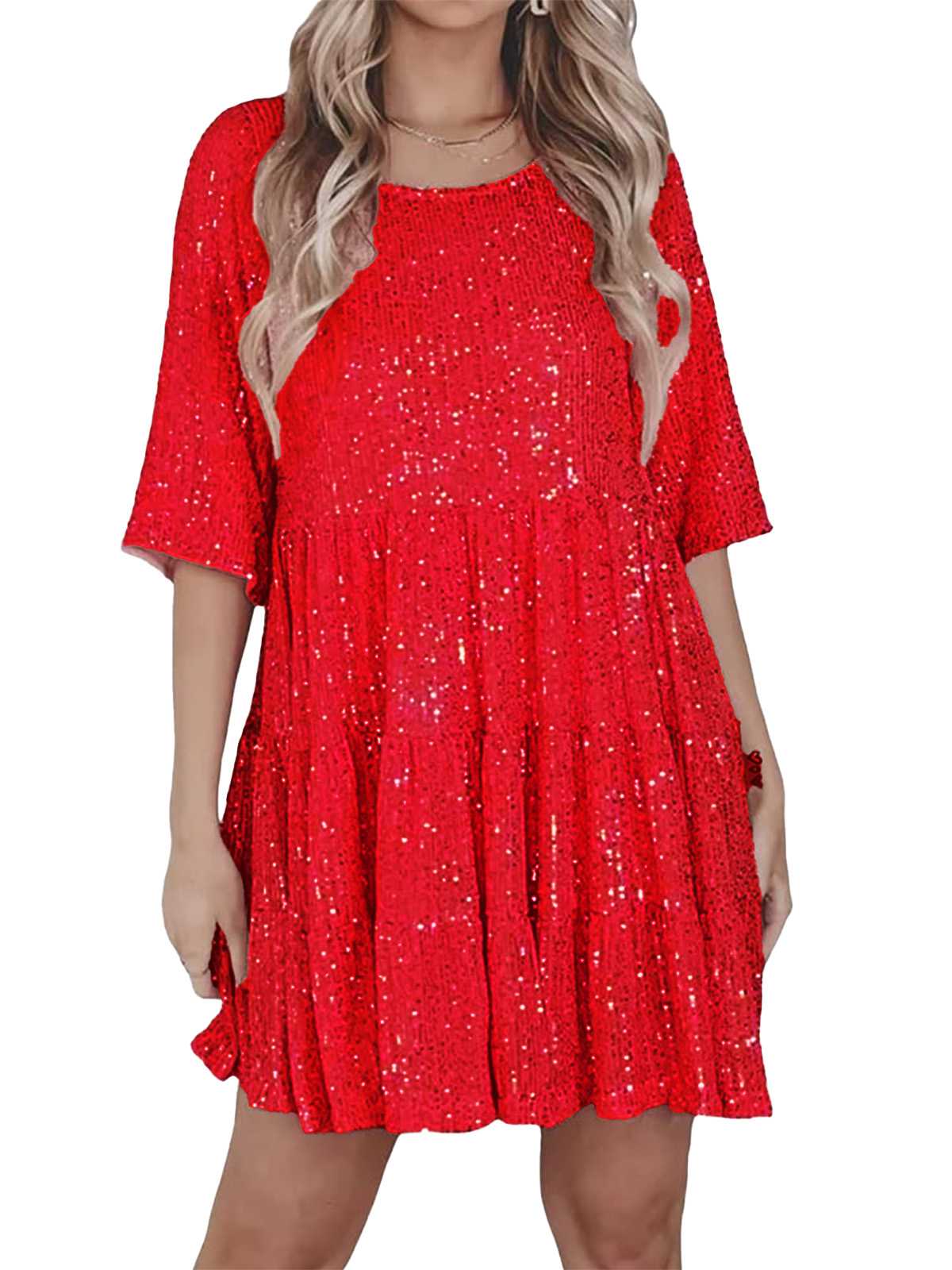 1960er Pailletten Gestuft Babydoll Kleid - Image 15