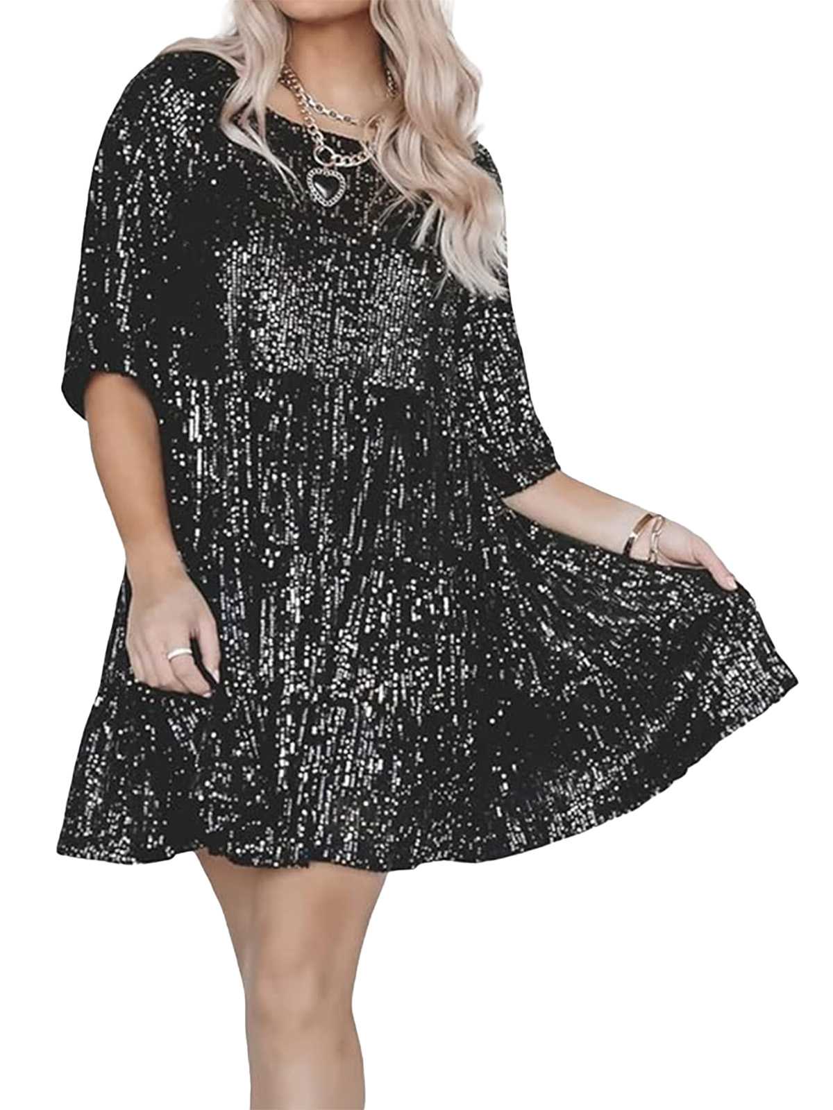 1960er Pailletten Gestuft Babydoll Kleid - Image 3