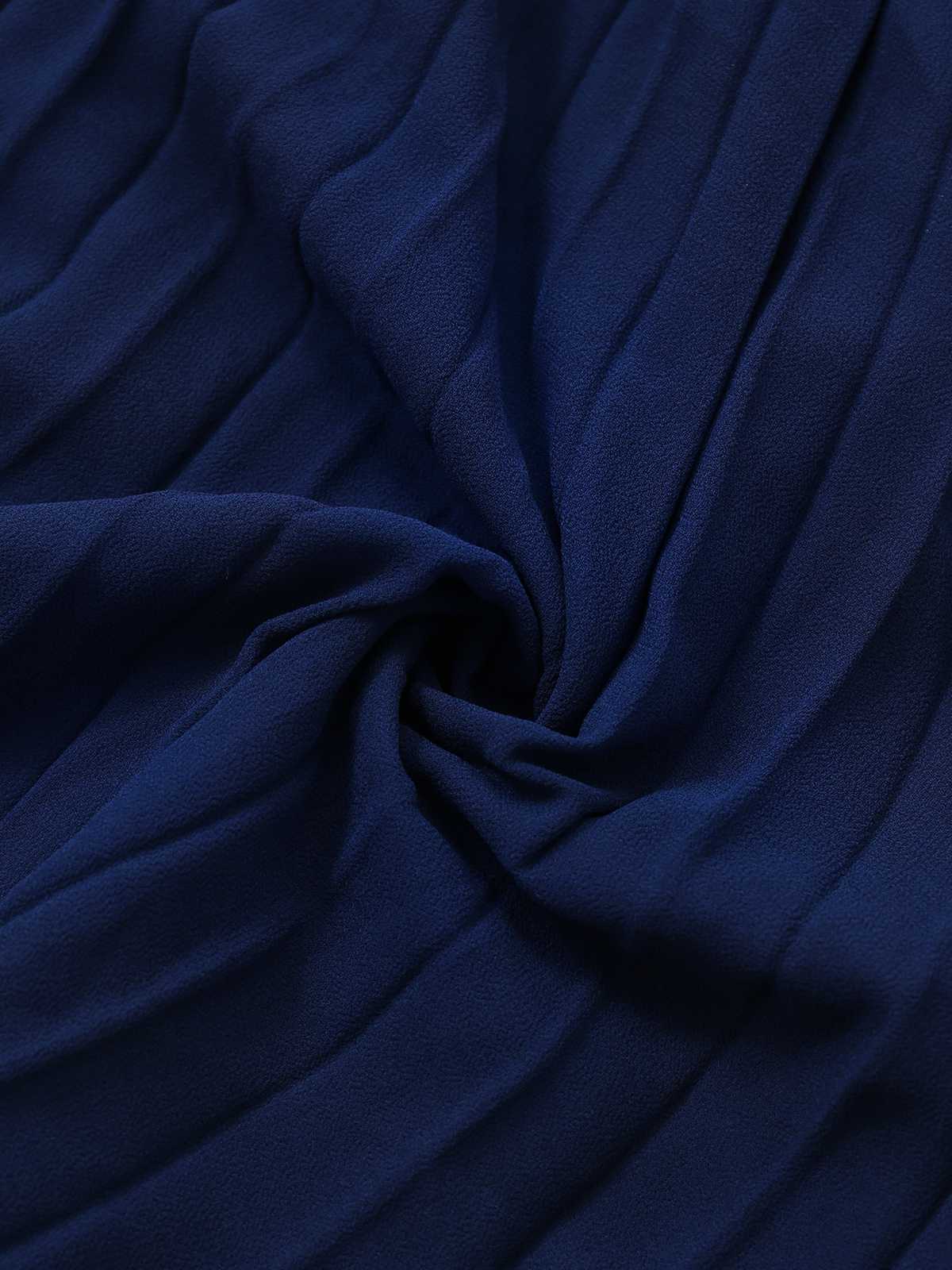 1960er Perle Taste Gürtel Ärmellos Plissiertes Kleid - Image 6