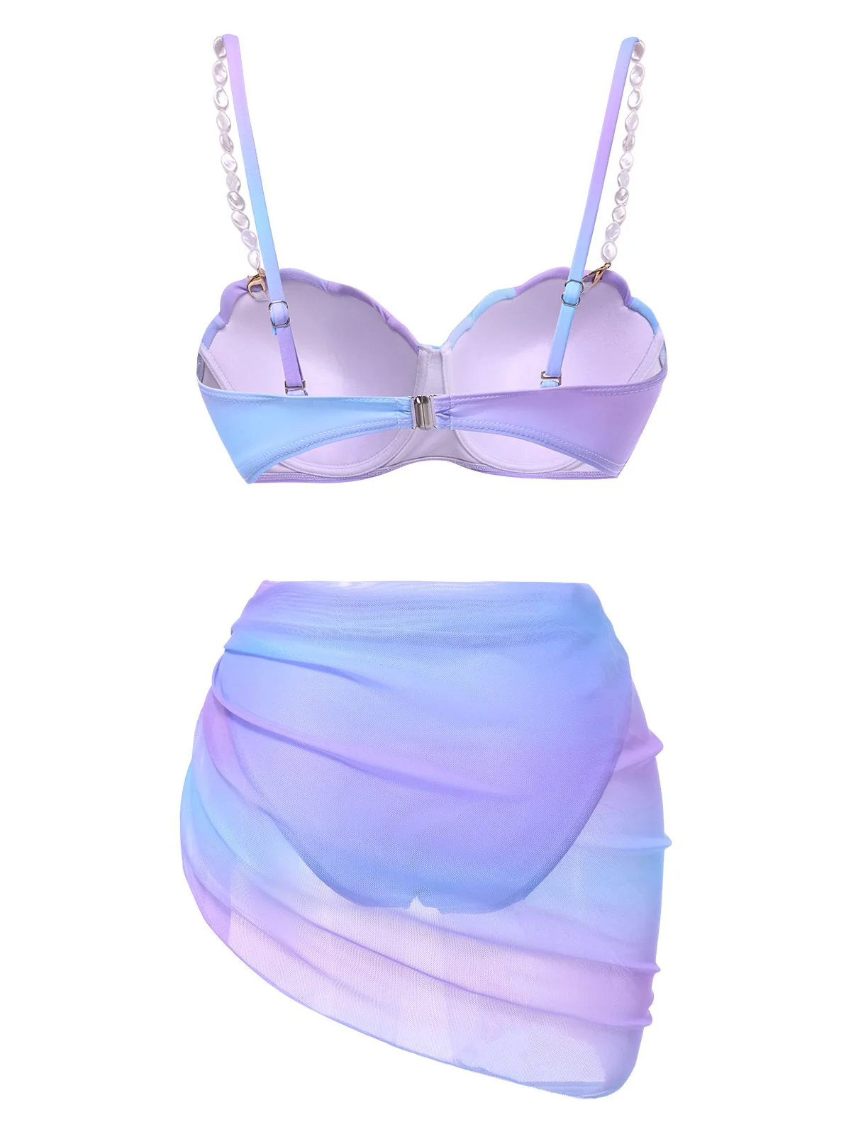 1960er Perle-Träger Muschel Ombre Bikini Set - Image 3