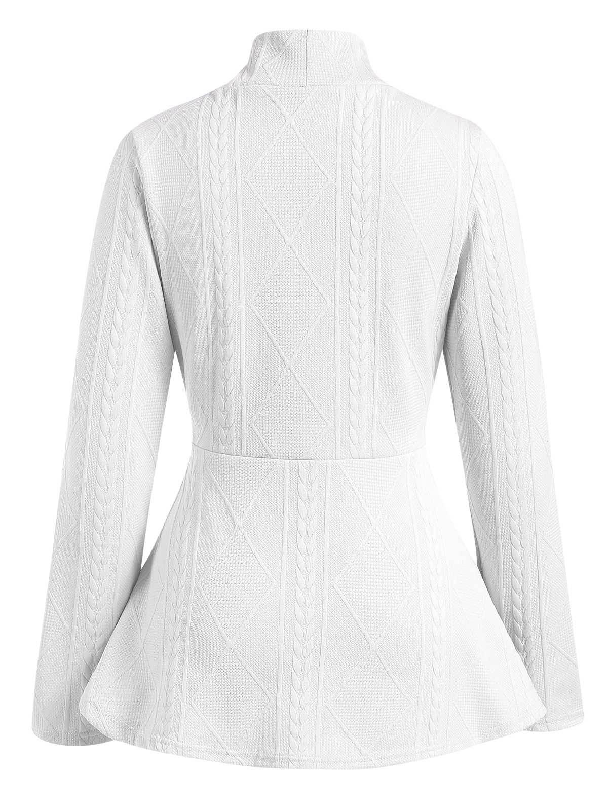 1960er Perlen Geknöpft Taillierte Schlaghose Lange Ärmel Kleid - Image 10