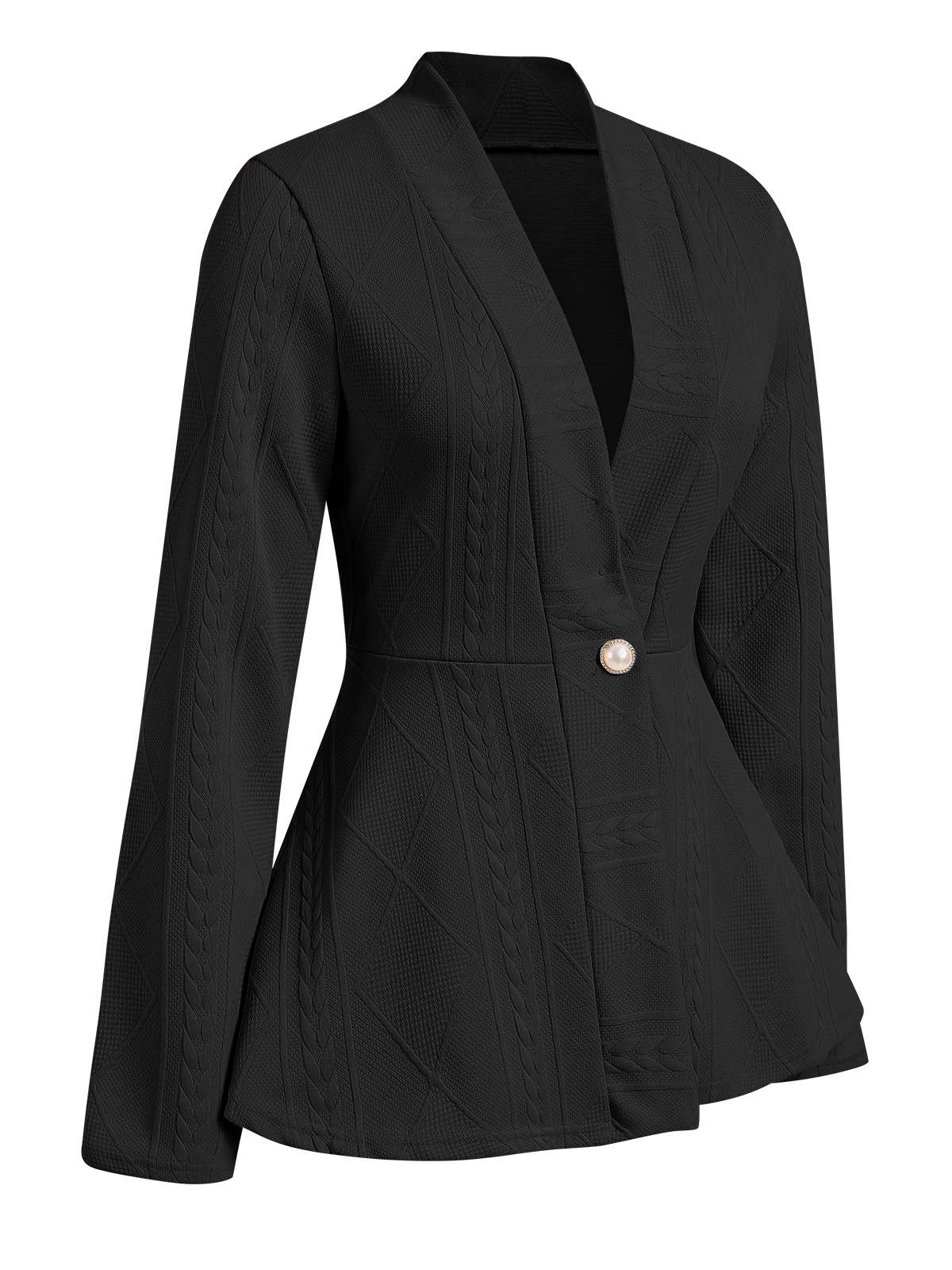 1960er Perlen Geknöpft Taillierte Schlaghose Lange Ärmel Kleid - Image 3