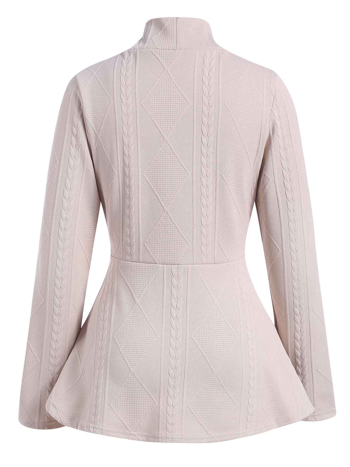 1960er Perlen Geknöpft Taillierte Schlaghose Lange Ärmel Kleid - Image 6