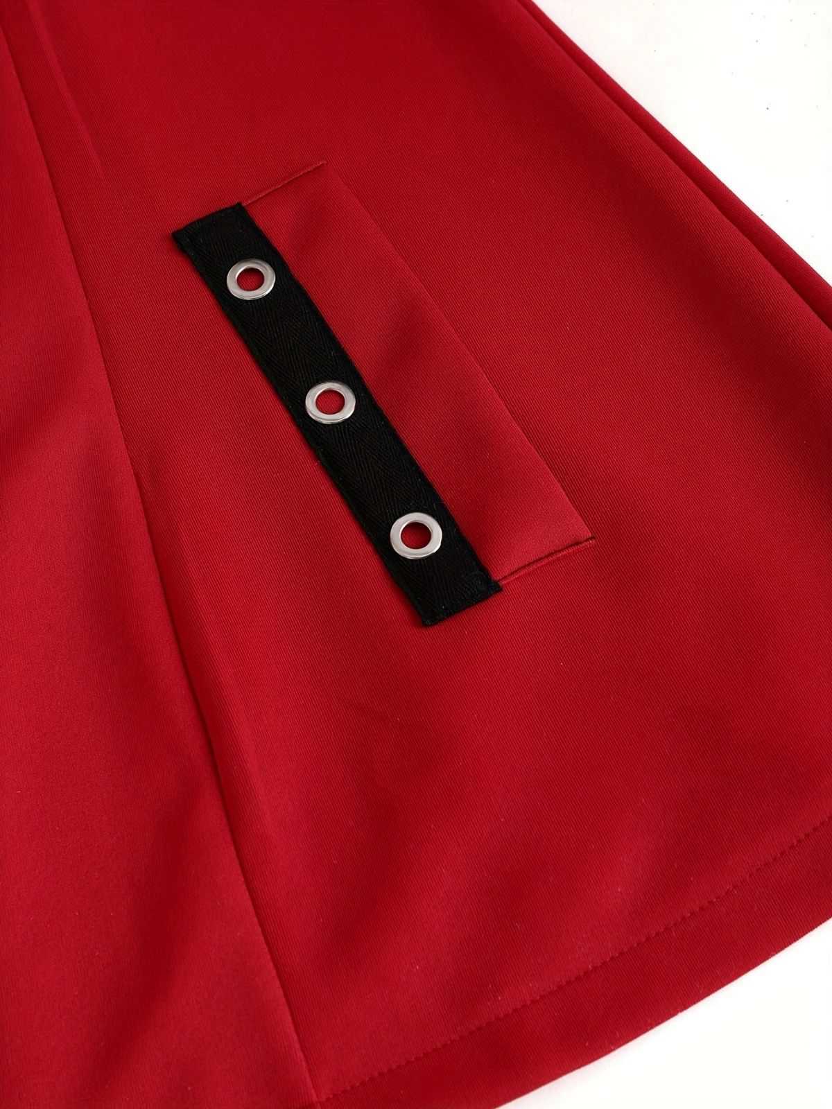 1960er Punk Hooded Zipper Gürtel Midi Jacke - Image 4