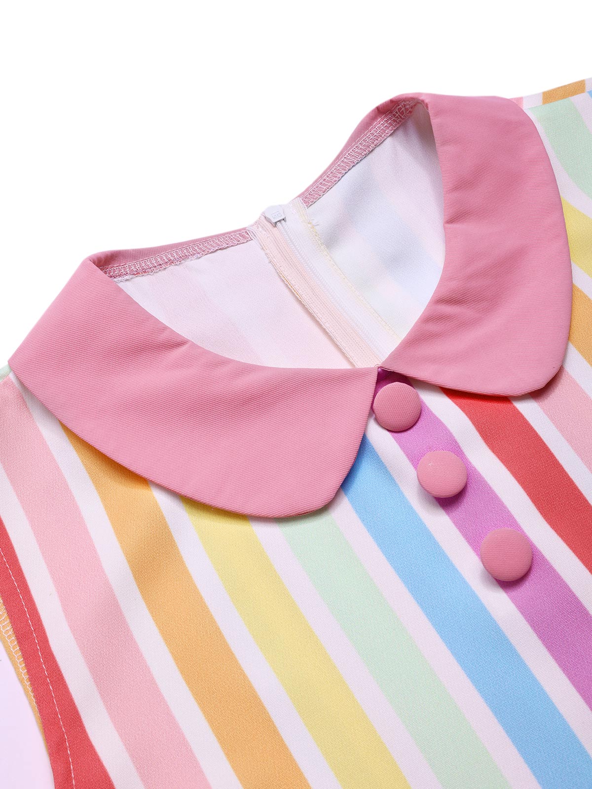 1960er Regenbogen Streifen Herz Tasche Kleid - Image 7