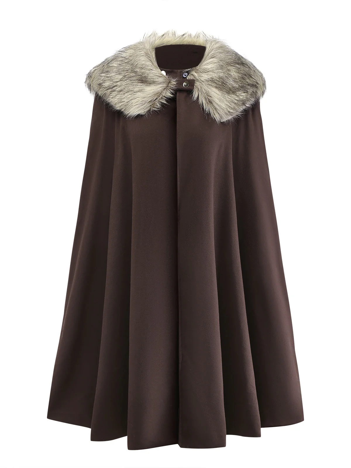 1960er Revers Kunstpelzkragen Cape Mantel - Image 2