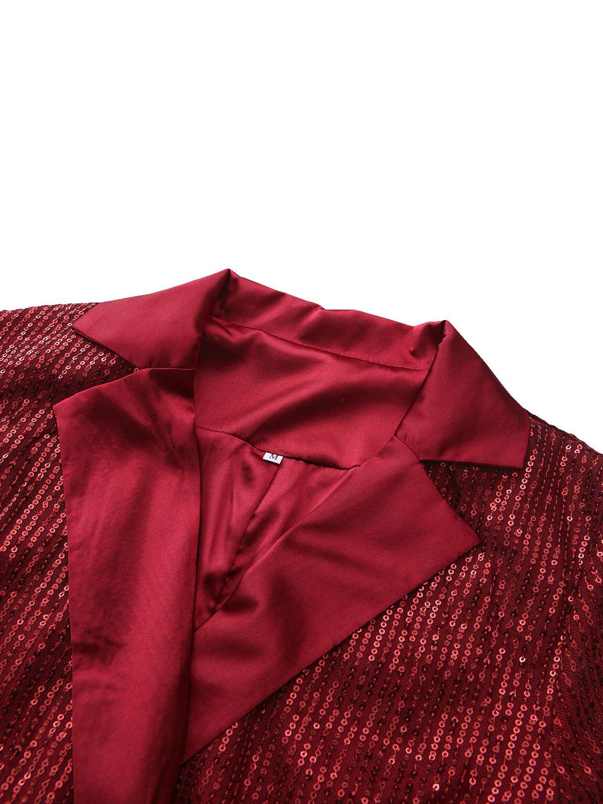 1960er Revers Pailletten Taille Bindung Lang Jacke - Image 4