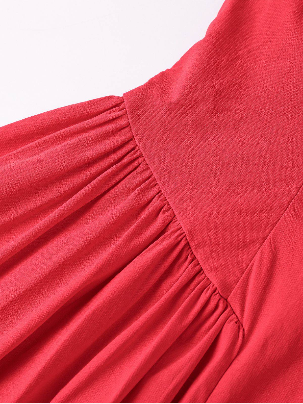 1960er Rückenfrei Schnürung Plissiertes Midi Kleid - Image 5